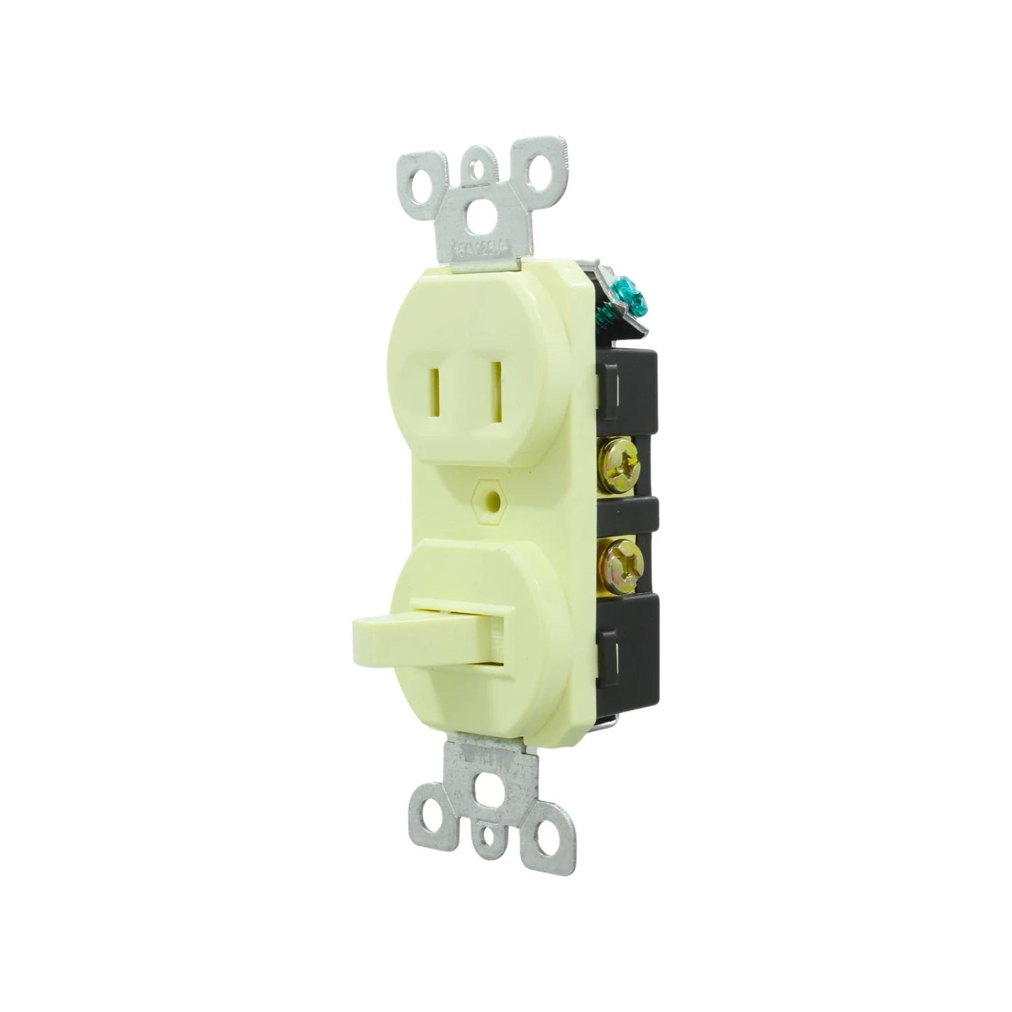 Contacto dúplex y apagador marfil, interruptor de luz con tomacorriente eléctrico