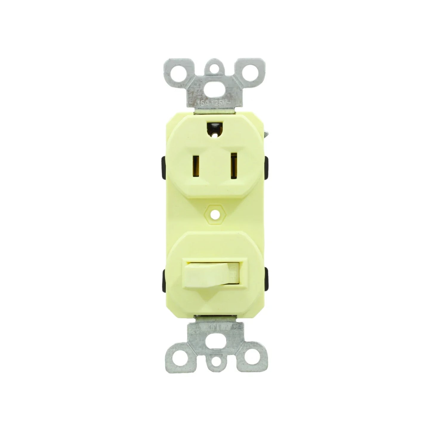 Contacto/apagador dúplex aterrizado marfil Argos 8840101