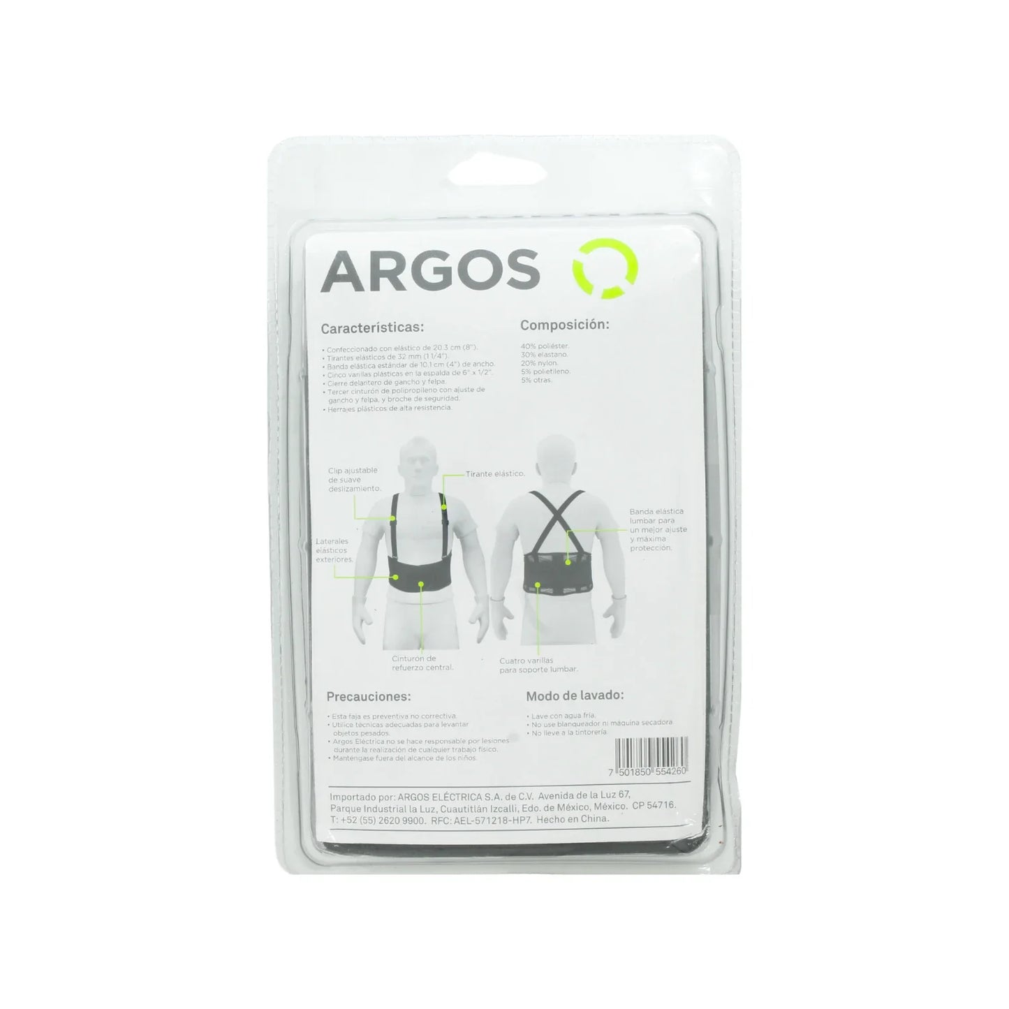 Faja industrial extra grande con tirantes Argos 8730012