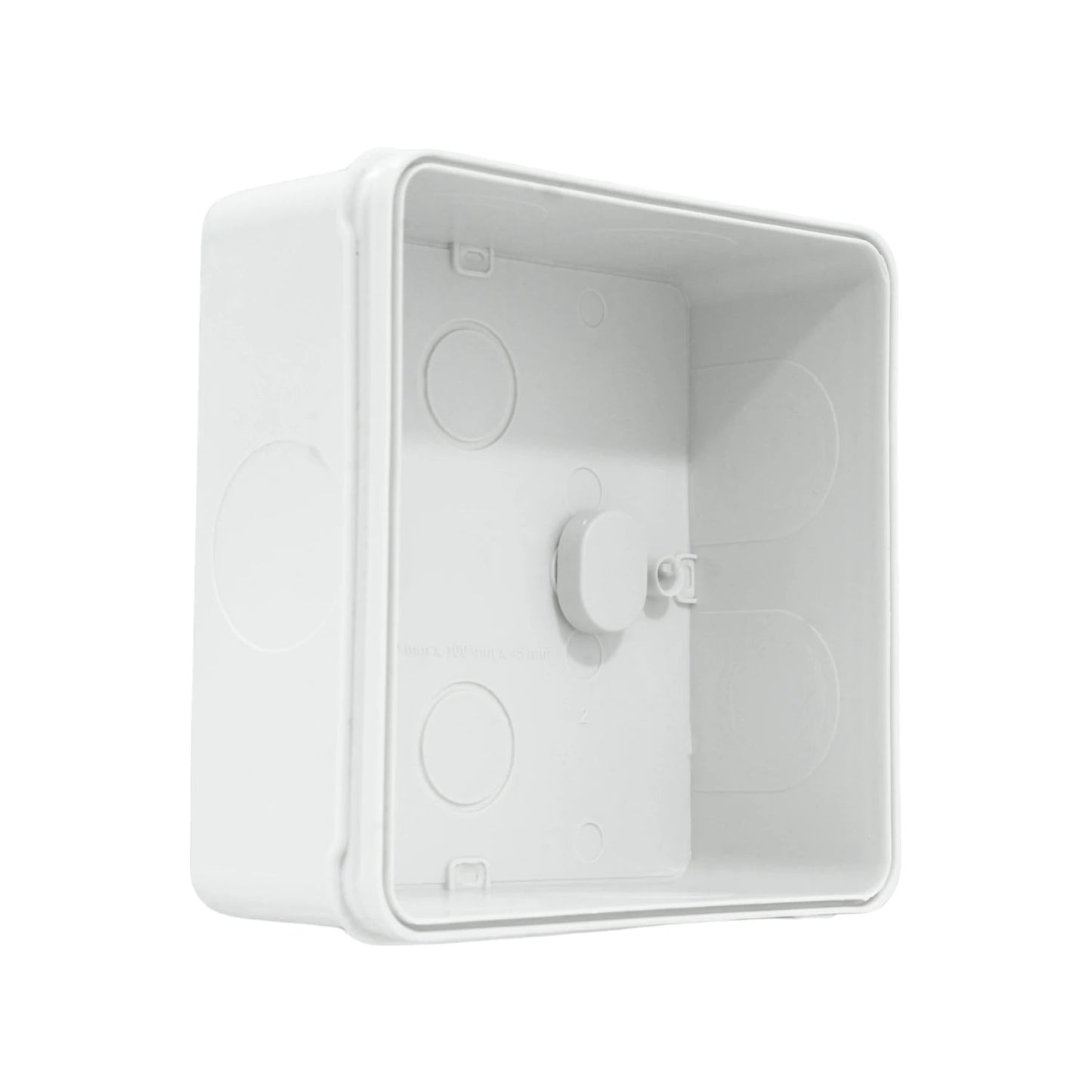 Caja de empalmes estanca blanca de PVC 100x100x45mm para instalaciones eléctricas