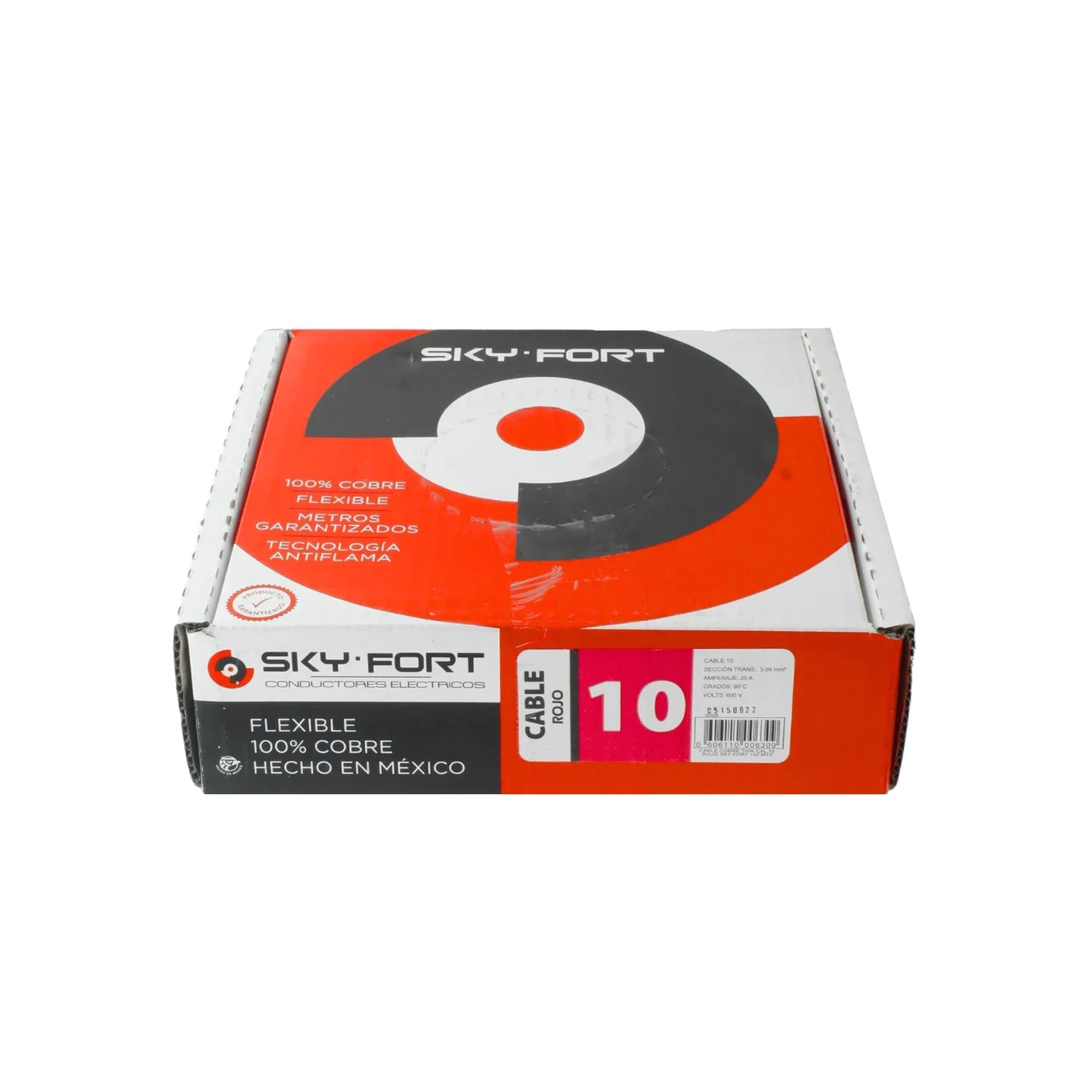 Cable #10 rojo 100 m Sky Fort CSKY-R-10