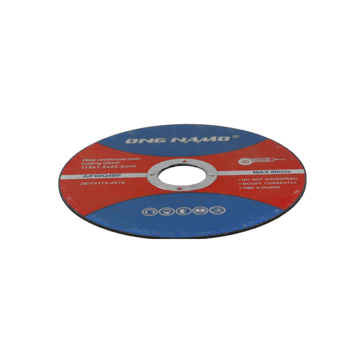 Disco de corte Ong Namo 115x1.2x22.2mm de fibra de resina reforzada para amoladora angular 80m/s.