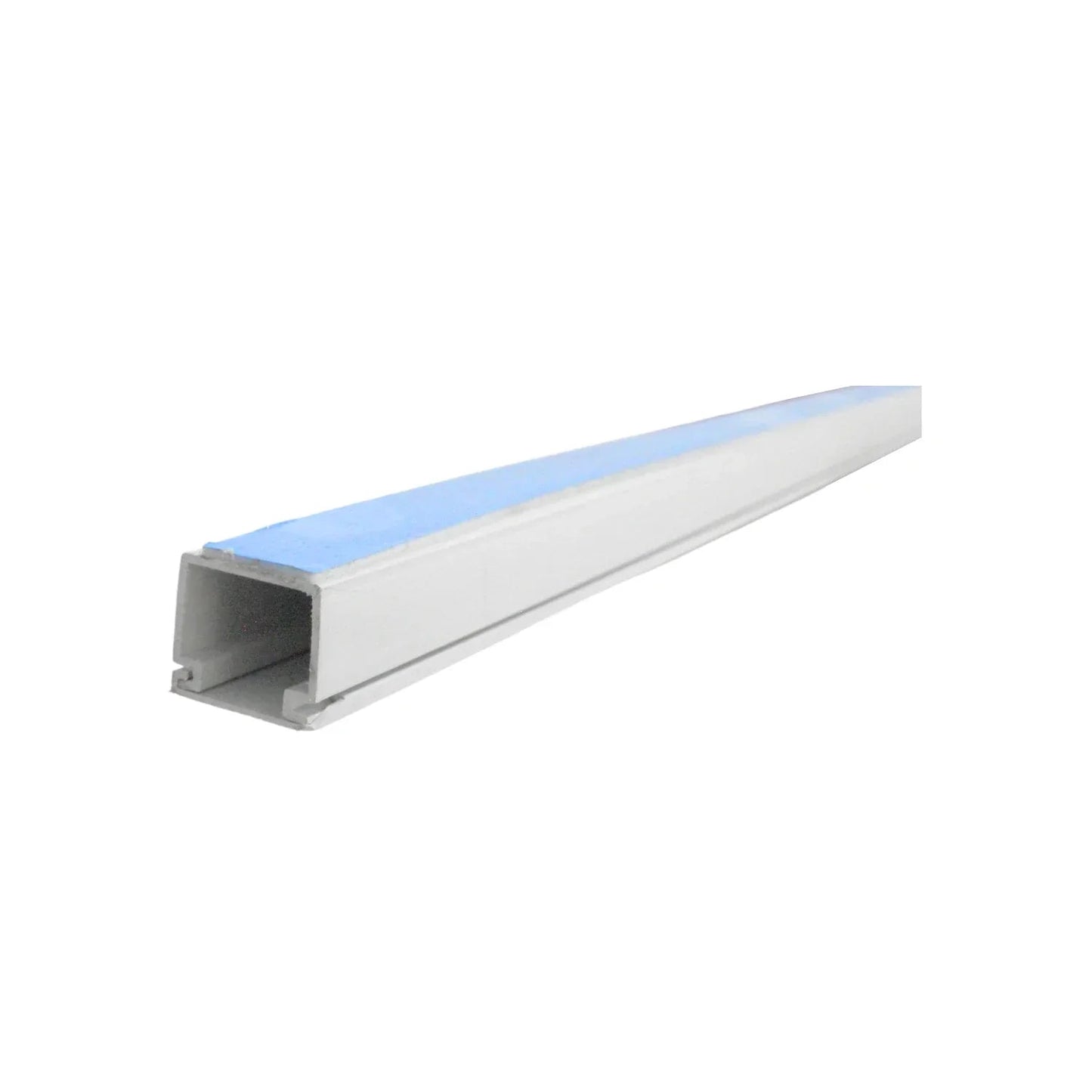 Canaleta PVC blanca adhesiva para cableado eléctrico, perfil U organizador de cables de superficie.