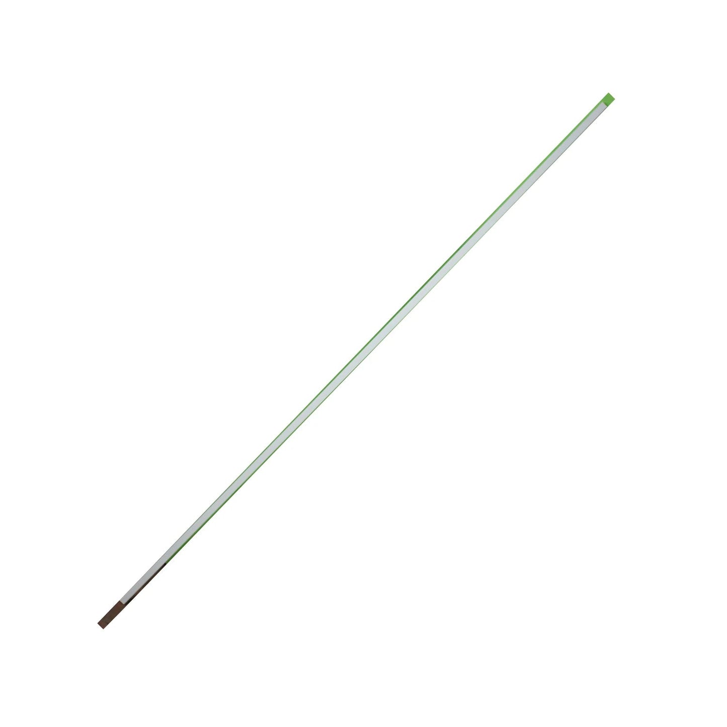 Canaleta blanca para cables con borde verde, perfil rectangular de 16x19mm y 2m de largo
