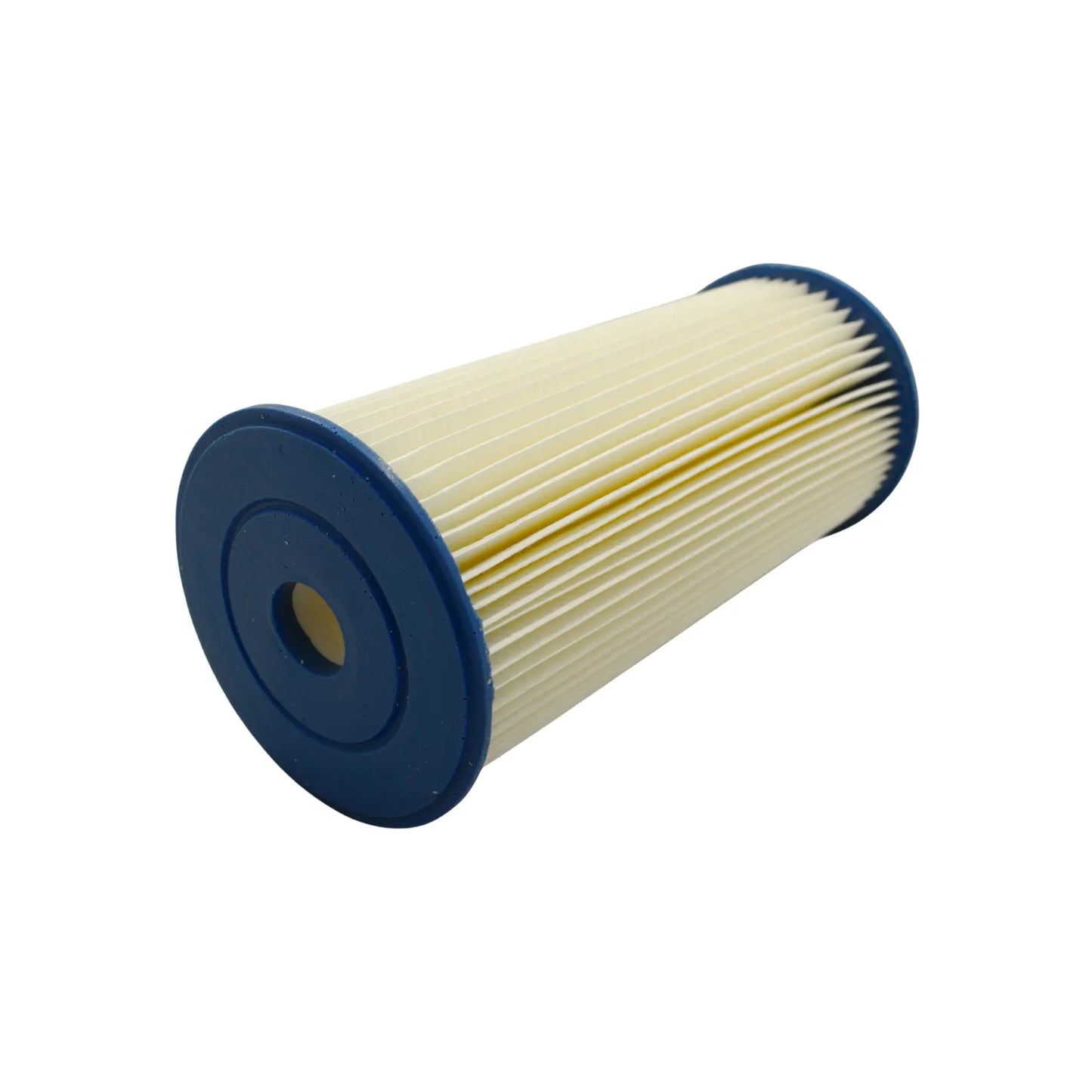 Cartucho de filtro para piscina y spa con papel plisado blanco y tapas azules para sistemas de filtración