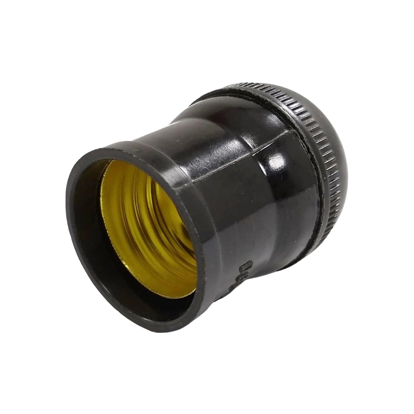 Socket sencillo baquelita negro para foco, accesorio de instalación eléctrica