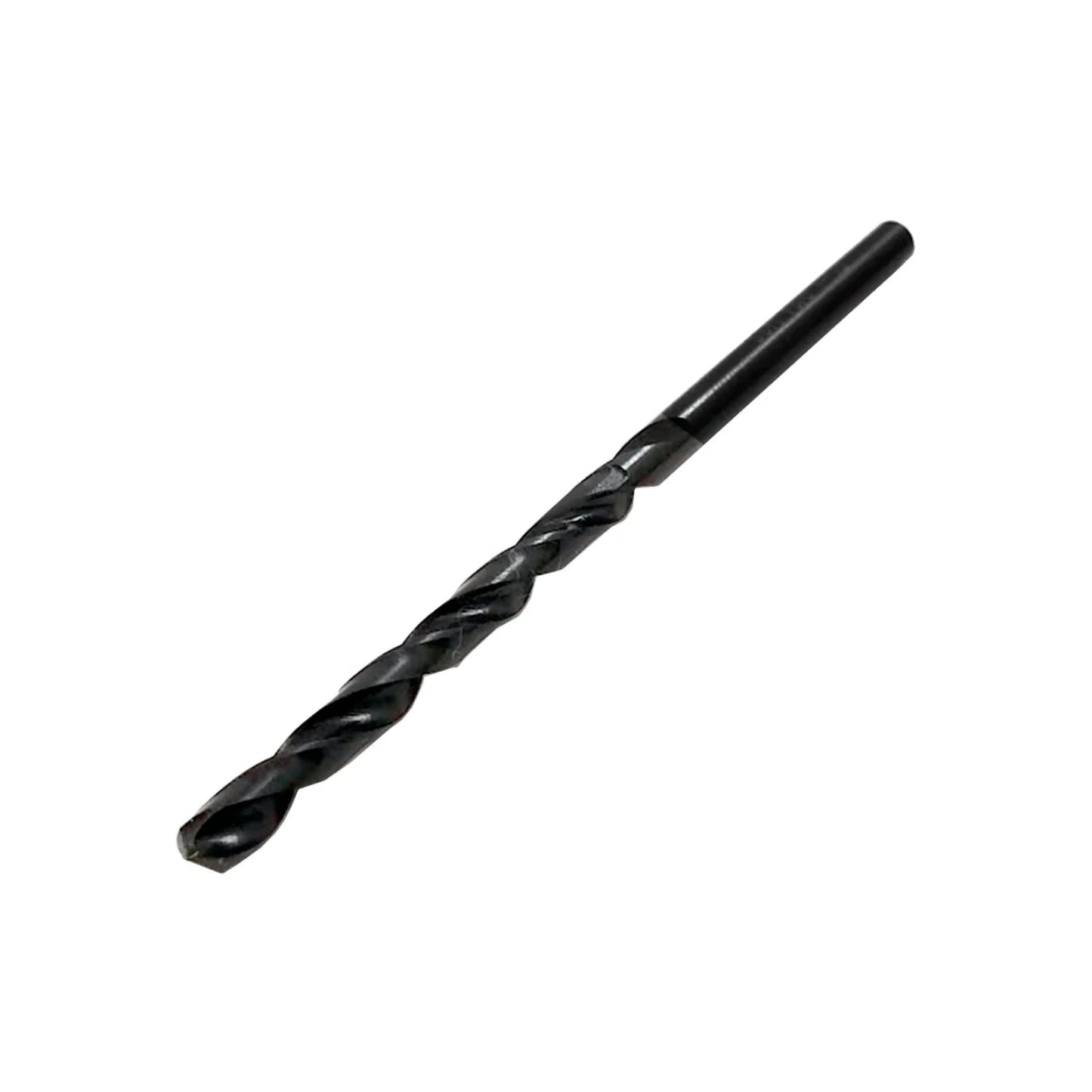 Broca espiral negra para taladro, vástago liso, punta afilada, para metal, madera y plásticos