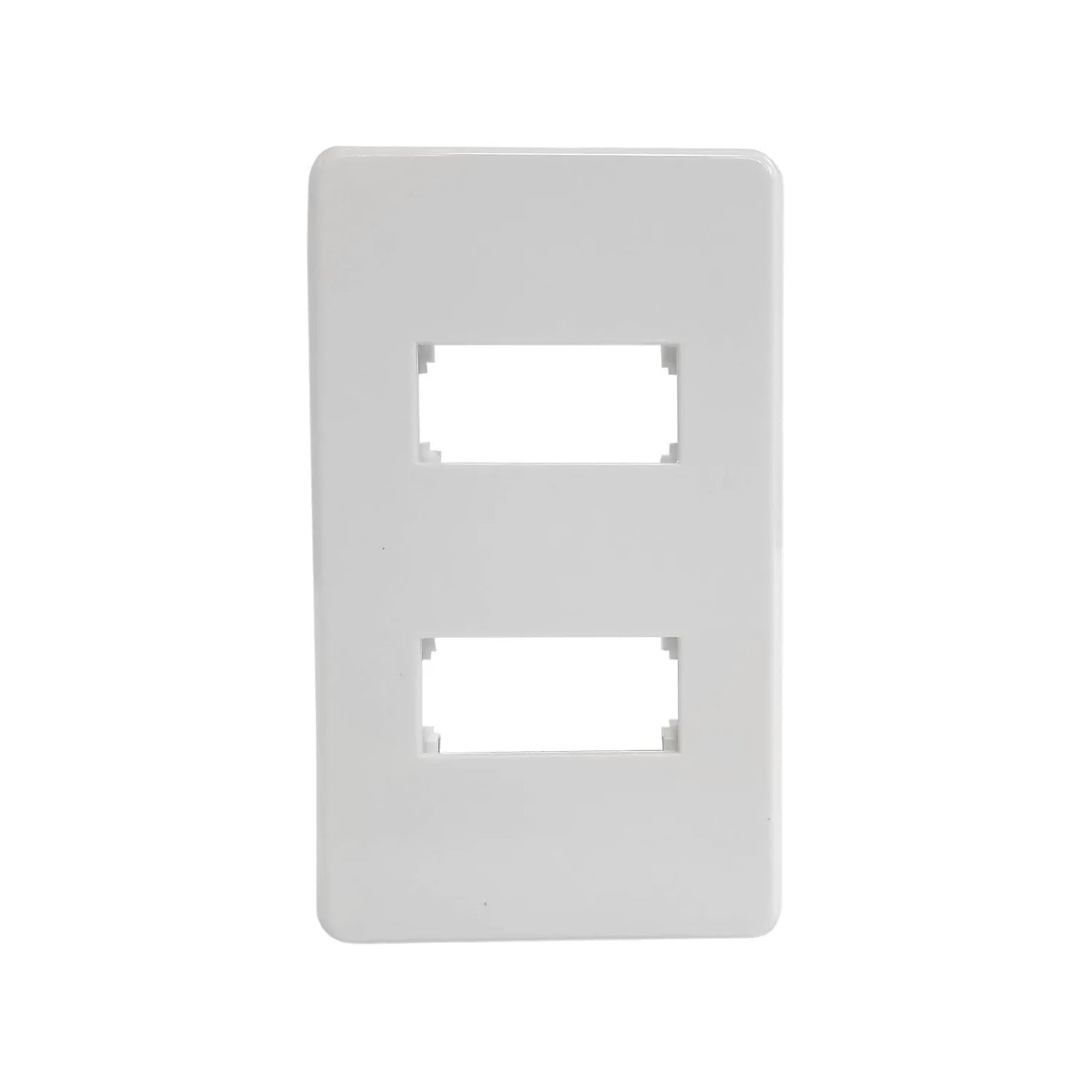 Placa 2 ventanas blanca León LP-05B