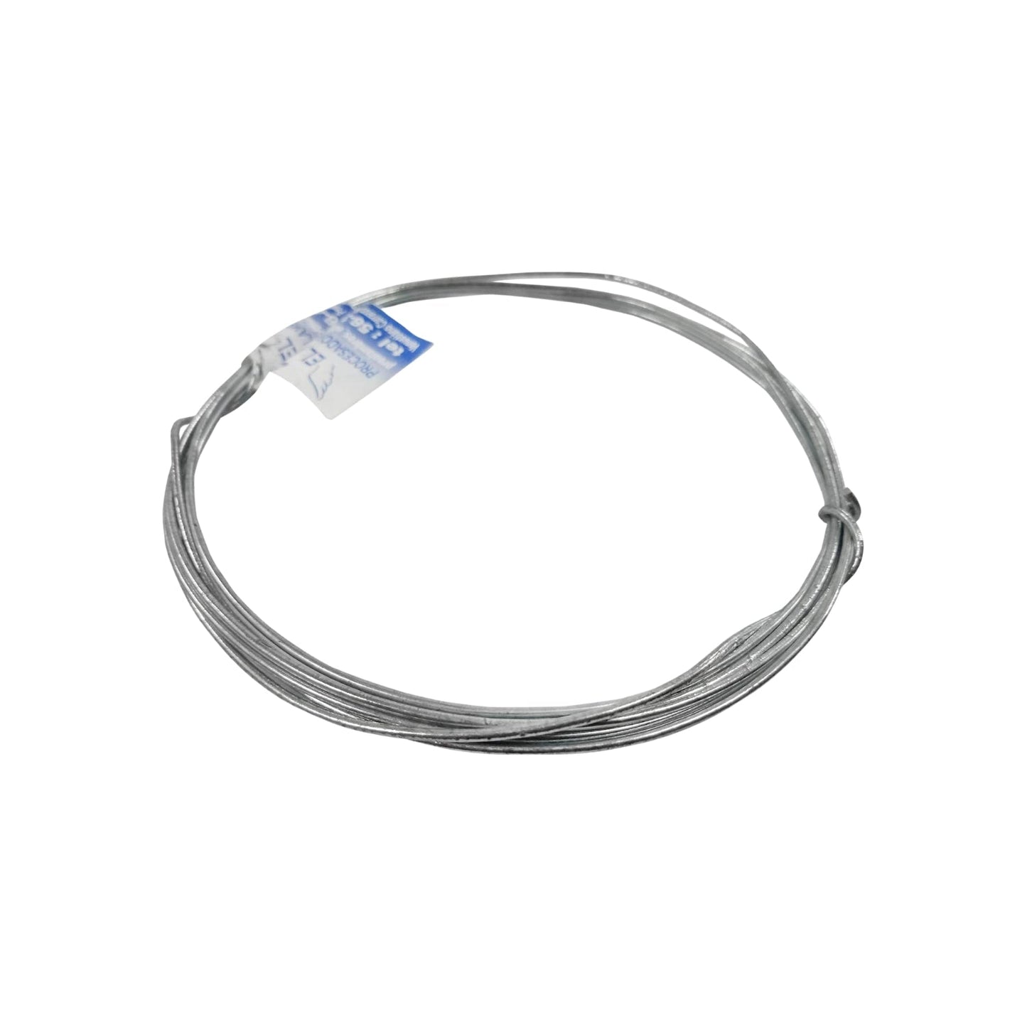 Alambre galvanizado calibre 16 en rollo, color plateado, ideal para trabajos de ferretería y construcción.