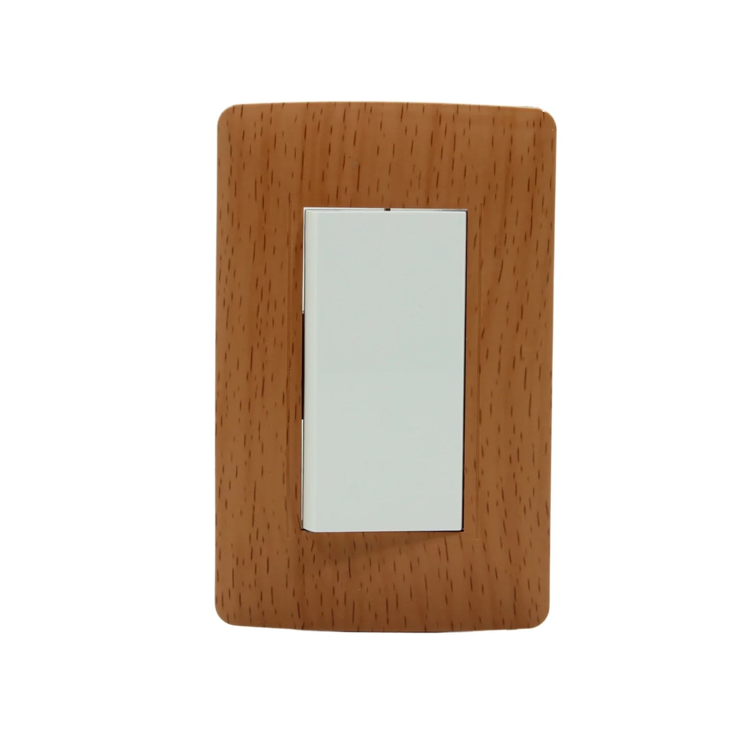 Placa 1 apagador escalera Sanelec 4506 wooden toscana