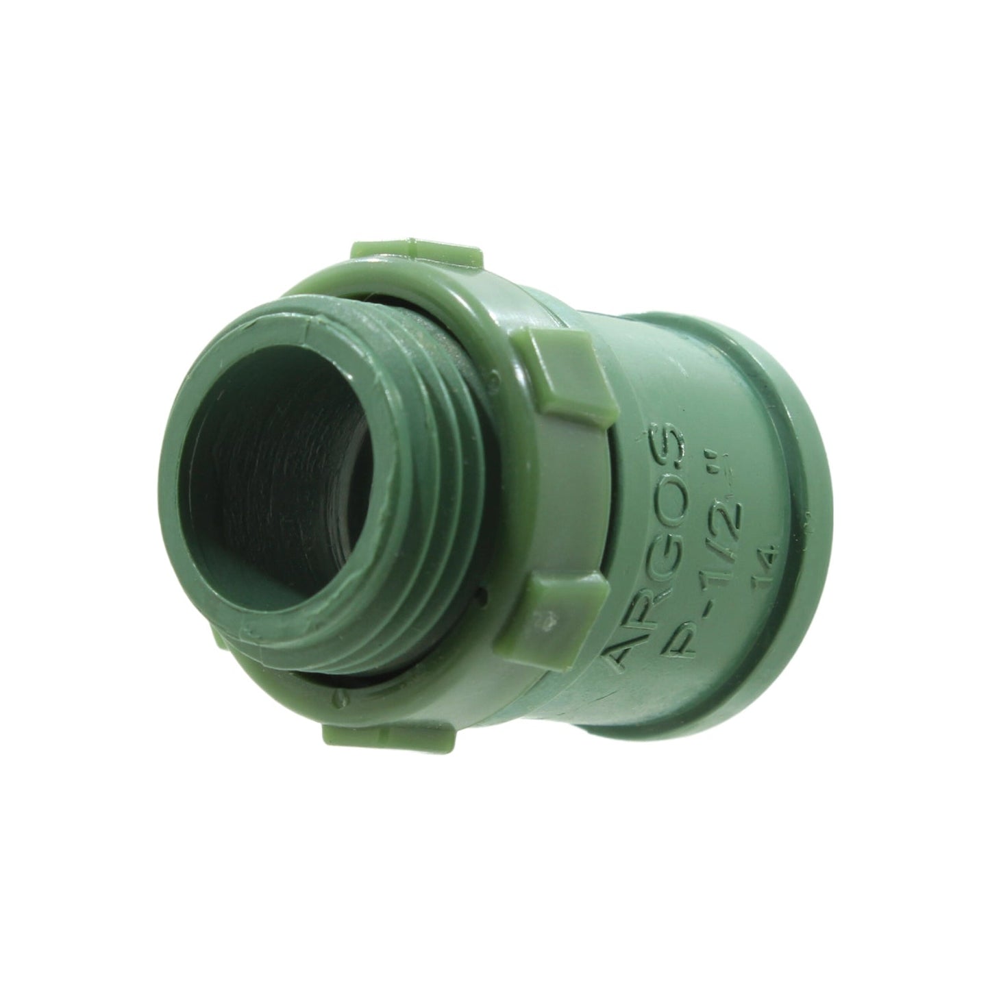 Conector conduit PVC ARGOS 1/2 pulgada verde para tubería eléctrica