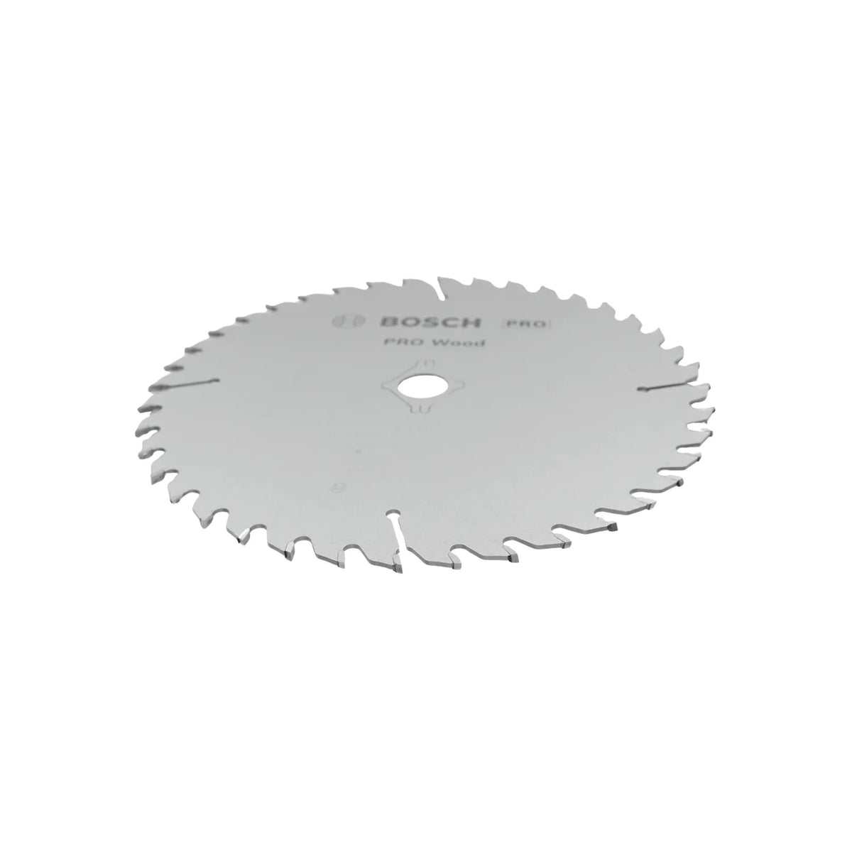 Disco de sierra circular Bosch PRO Wood para madera con puntas de carburo y ranuras de expansión.