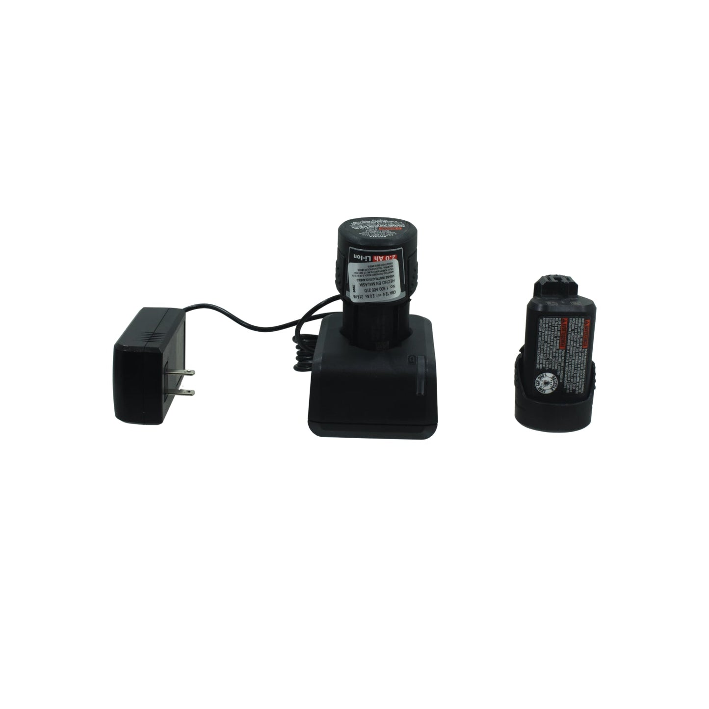 Cargador y dos baterías de litio Bosch 12V 2.0 Ah para herramientas inalámbricas, color negro.
