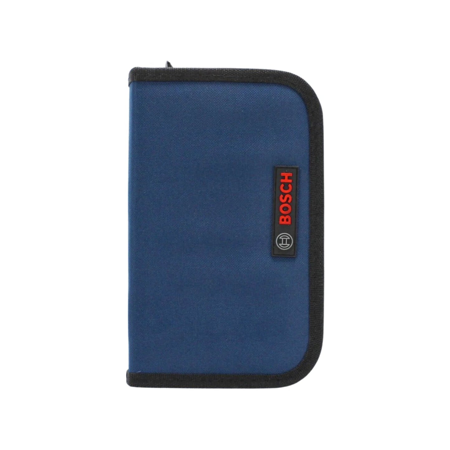 Estuche organizador Bosch azul para kit de puntas y linterna. Maletín compacto de accesorios de herramientas.