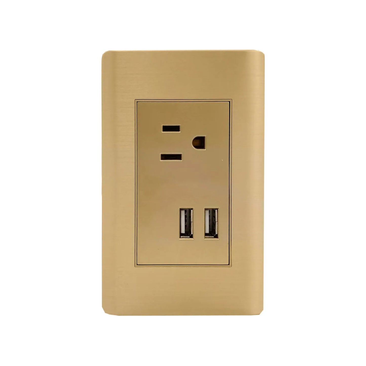 Placa 1 contacto/2 USB rose gold Adir 4639 florence