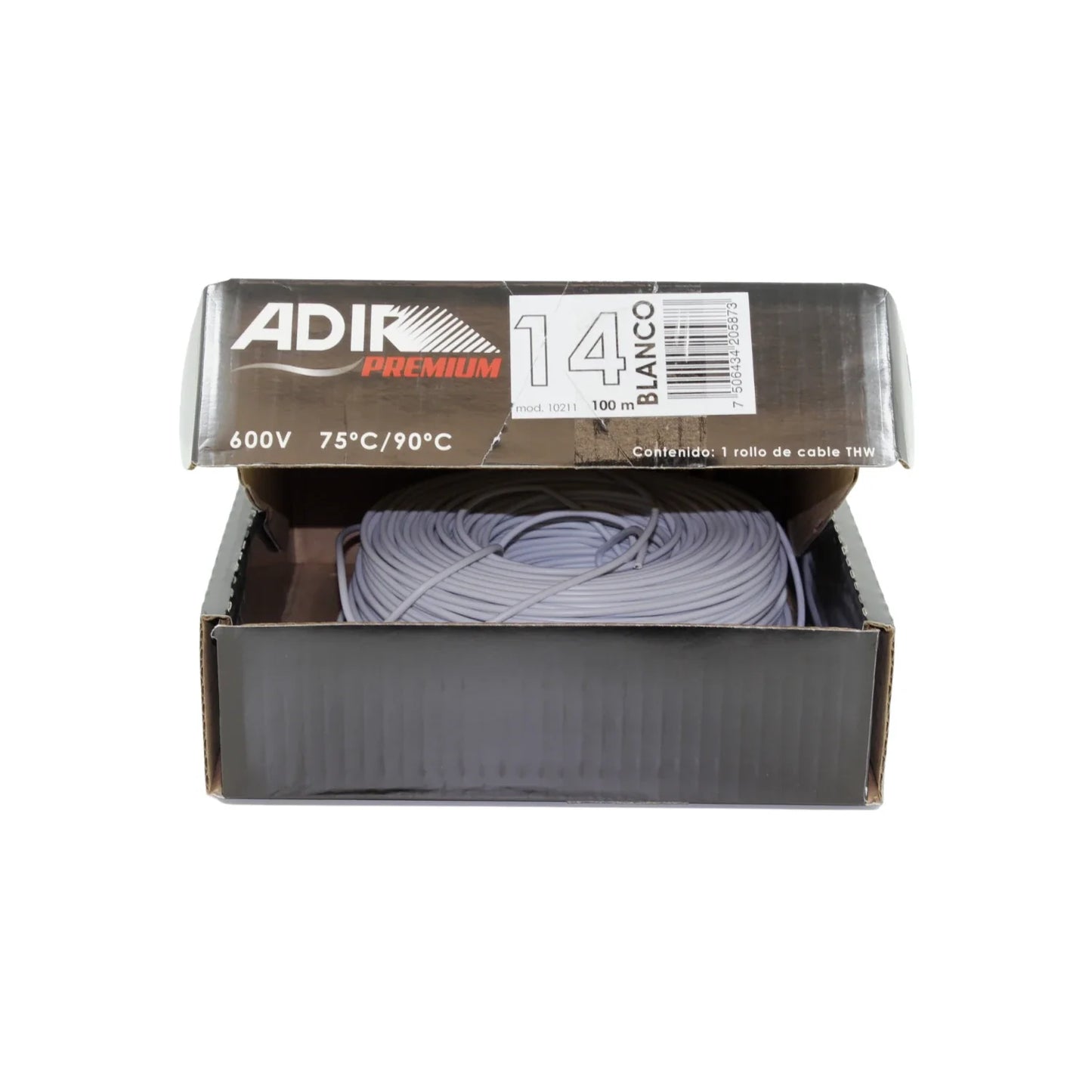Cable #14 blanco 100 m Adir premium 10211