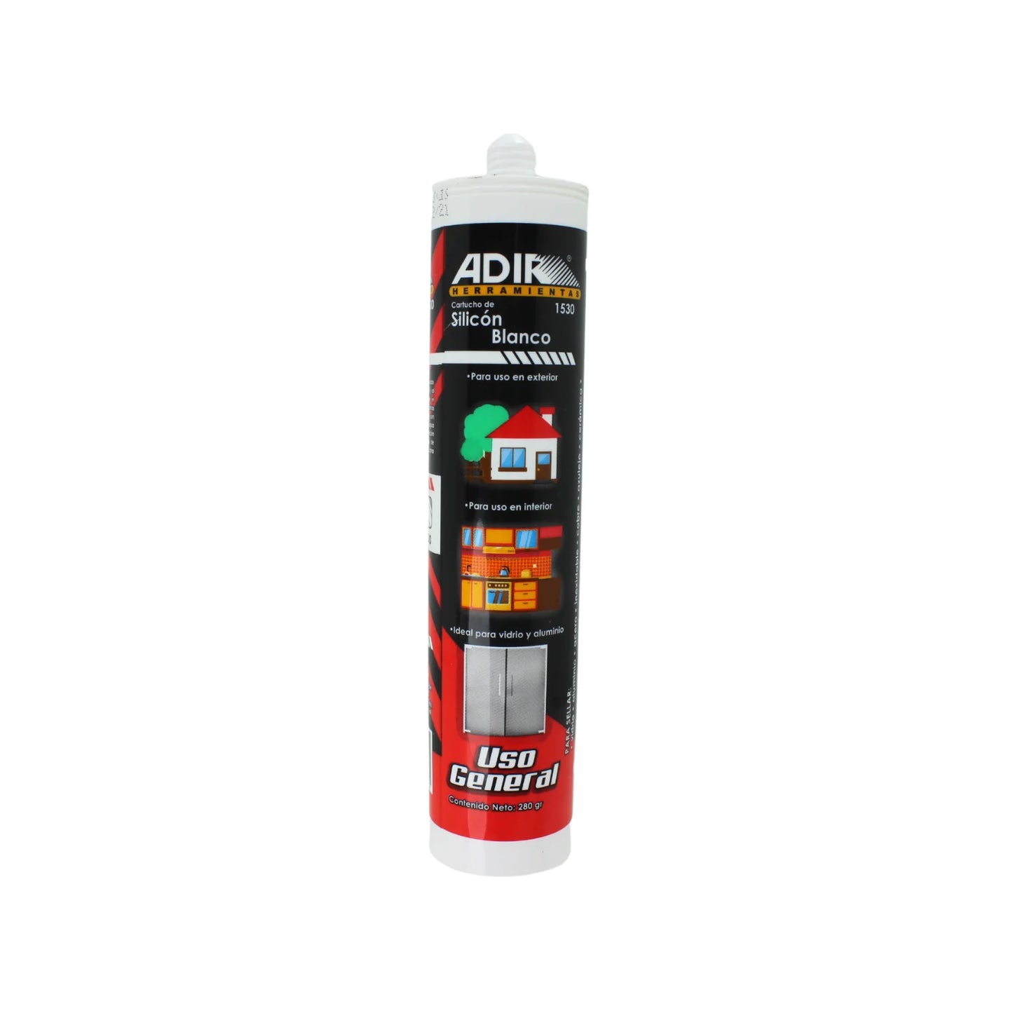 Silicon blanco 280 gr uso general Adir 1530