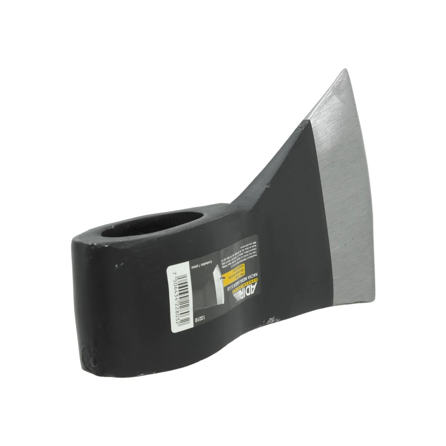 Hacha Adir 13210 sin mango, 3.5 libras, cabeza de acero forjado negra con filo pulido, para cortar leña y madera.