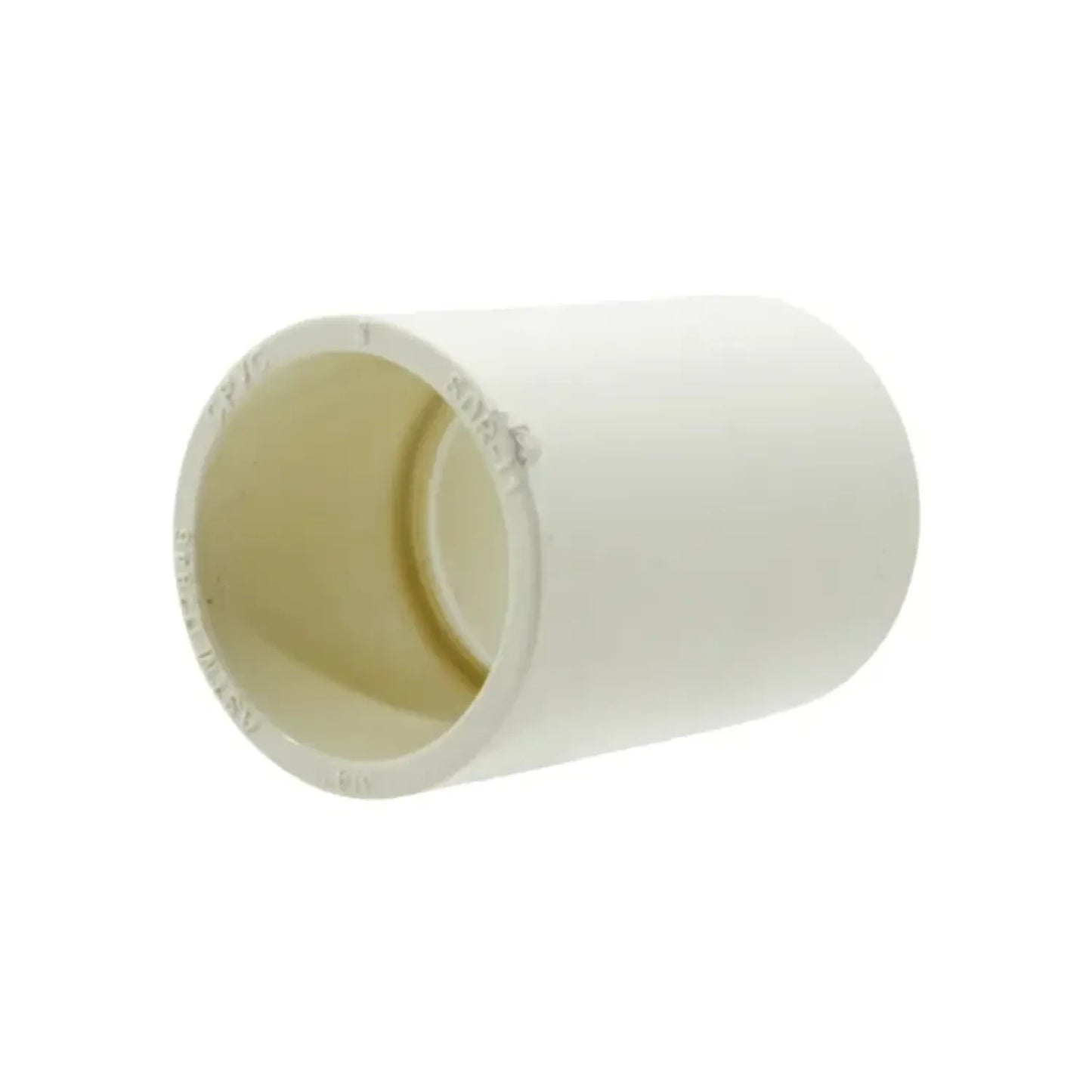 Cople de PVC blanco para tubería hidráulica de 1 pulgada, conexión de unión para instalaciones de agua