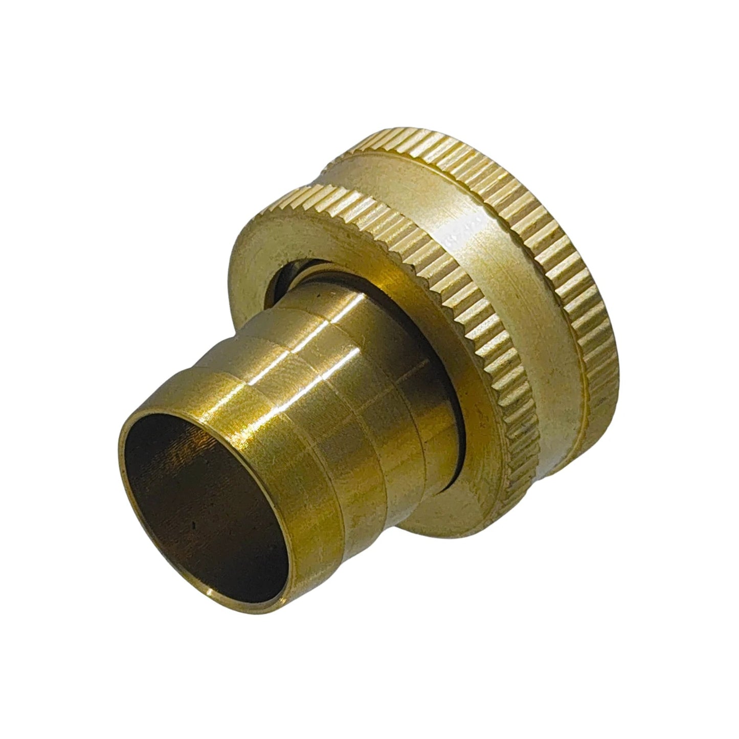 Adaptador de latón para manguera, conector espiga y rosca hembra giratoria para riego de jardín.