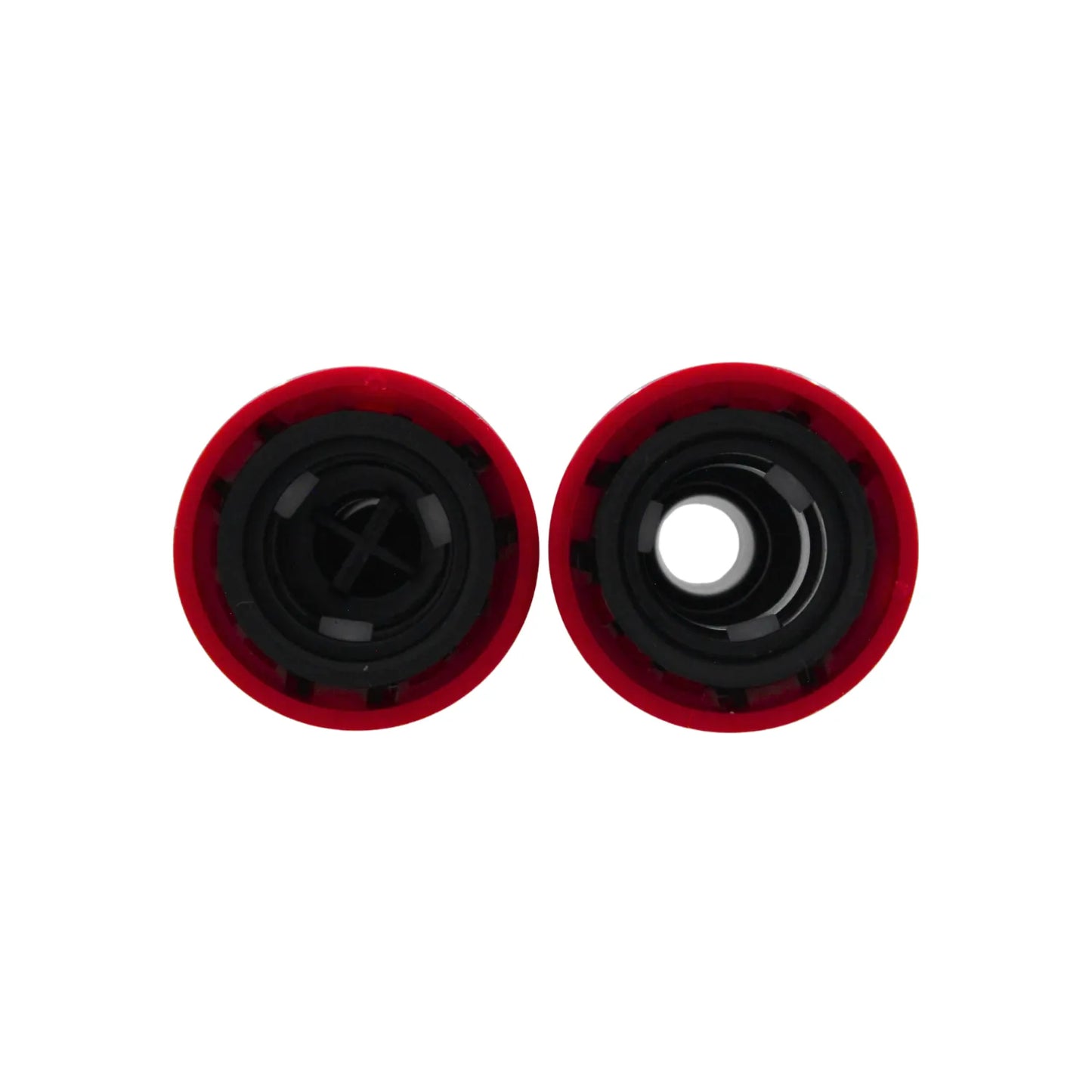 Acoples rápidos hembra para manguera de jardín, rojo y negro