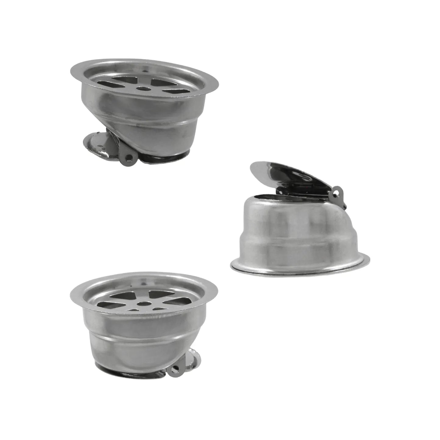 Válvulas de desagüe metálicas con tapa basculante y rejilla, para piso o ducha, anti-olor, acero inoxidable