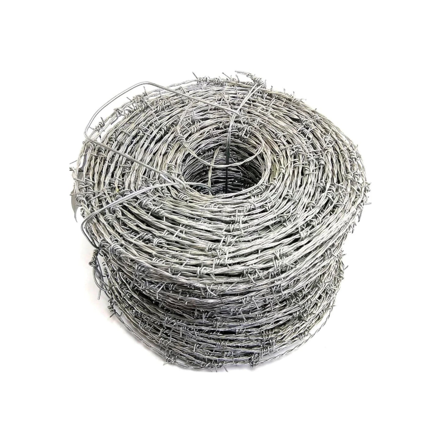 Rollo de alambre de púas metálico calibre 12.5 para cercas y seguridad perimetral