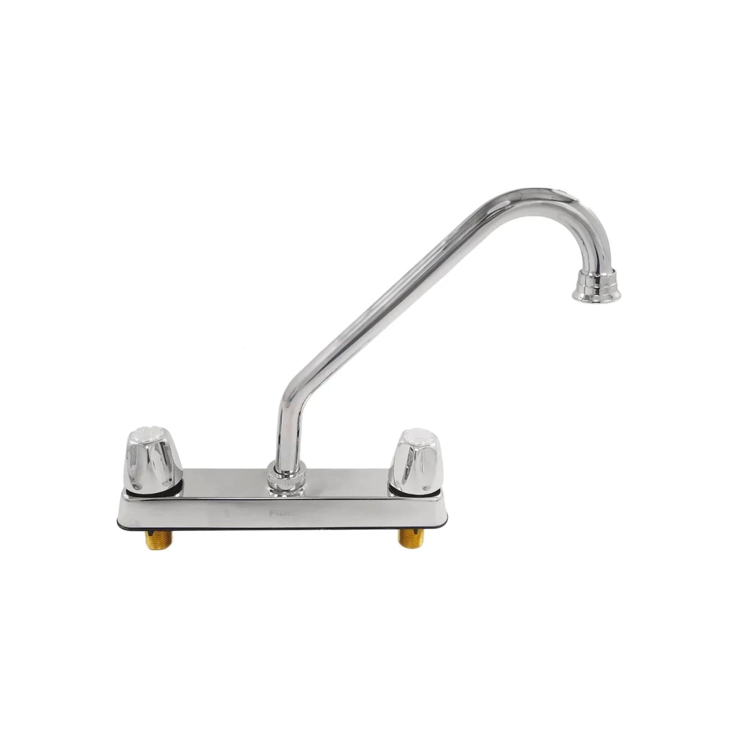 Mezcladora para fregadero Fidic doble manija 8 pulgadas cuello ganso cromado