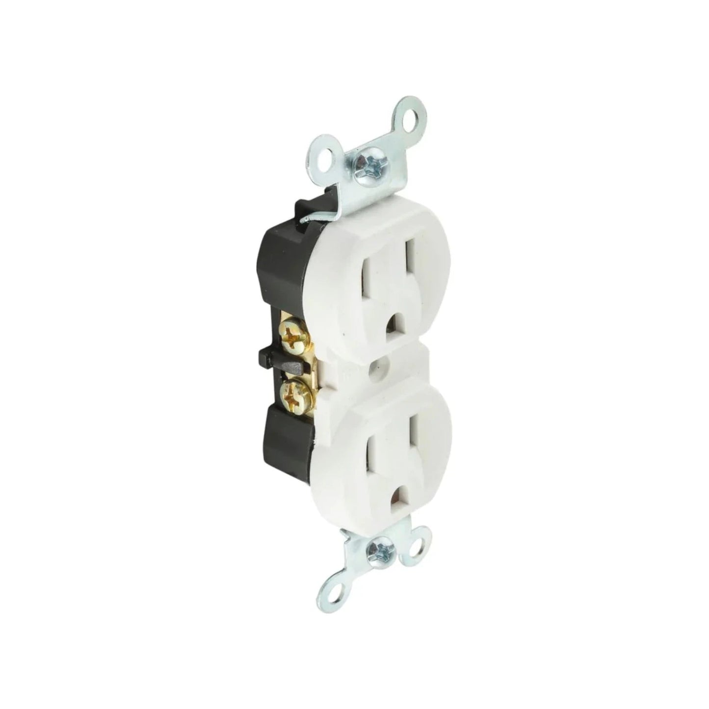 Contacto dúplex blanco 15A 125V para instalaciones eléctricas residenciales