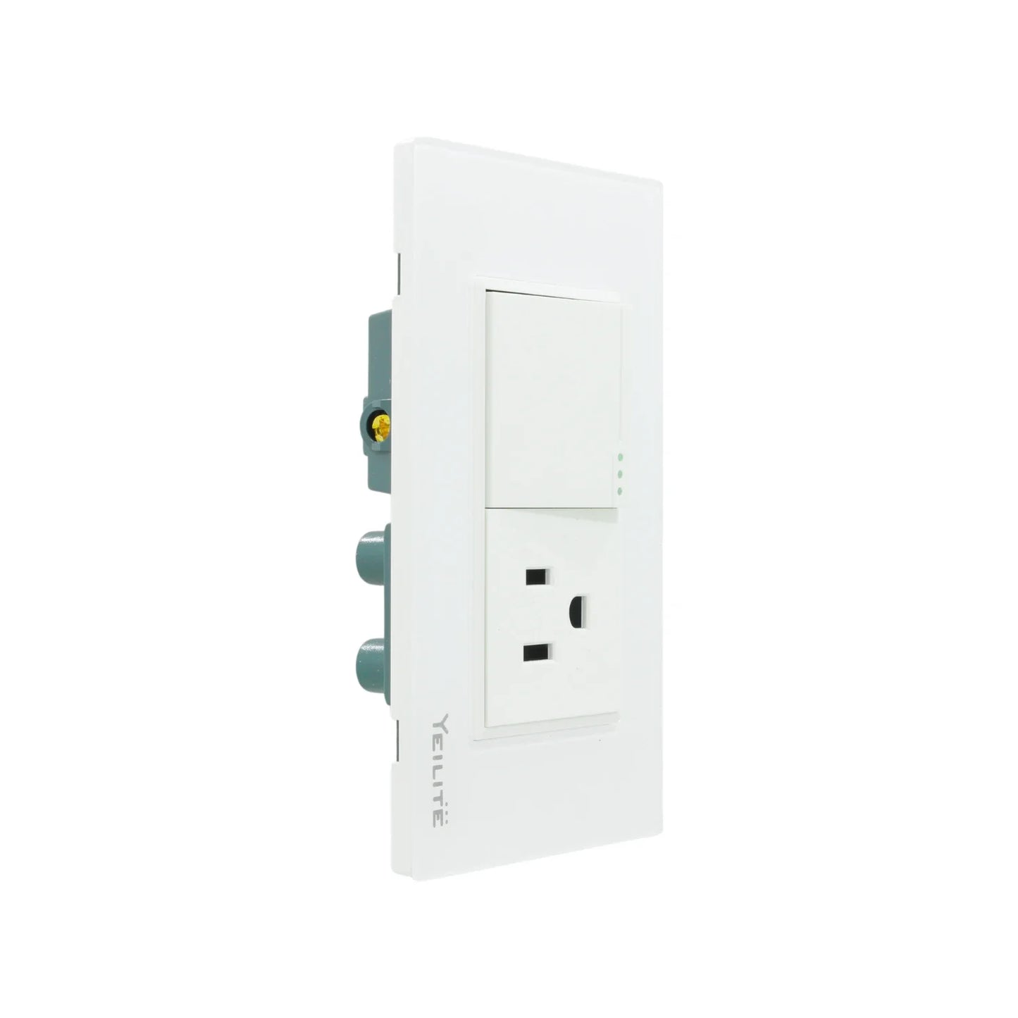 Placa 1 apagador escalera /1 contacto cristal Yeilite 921534 sicilia