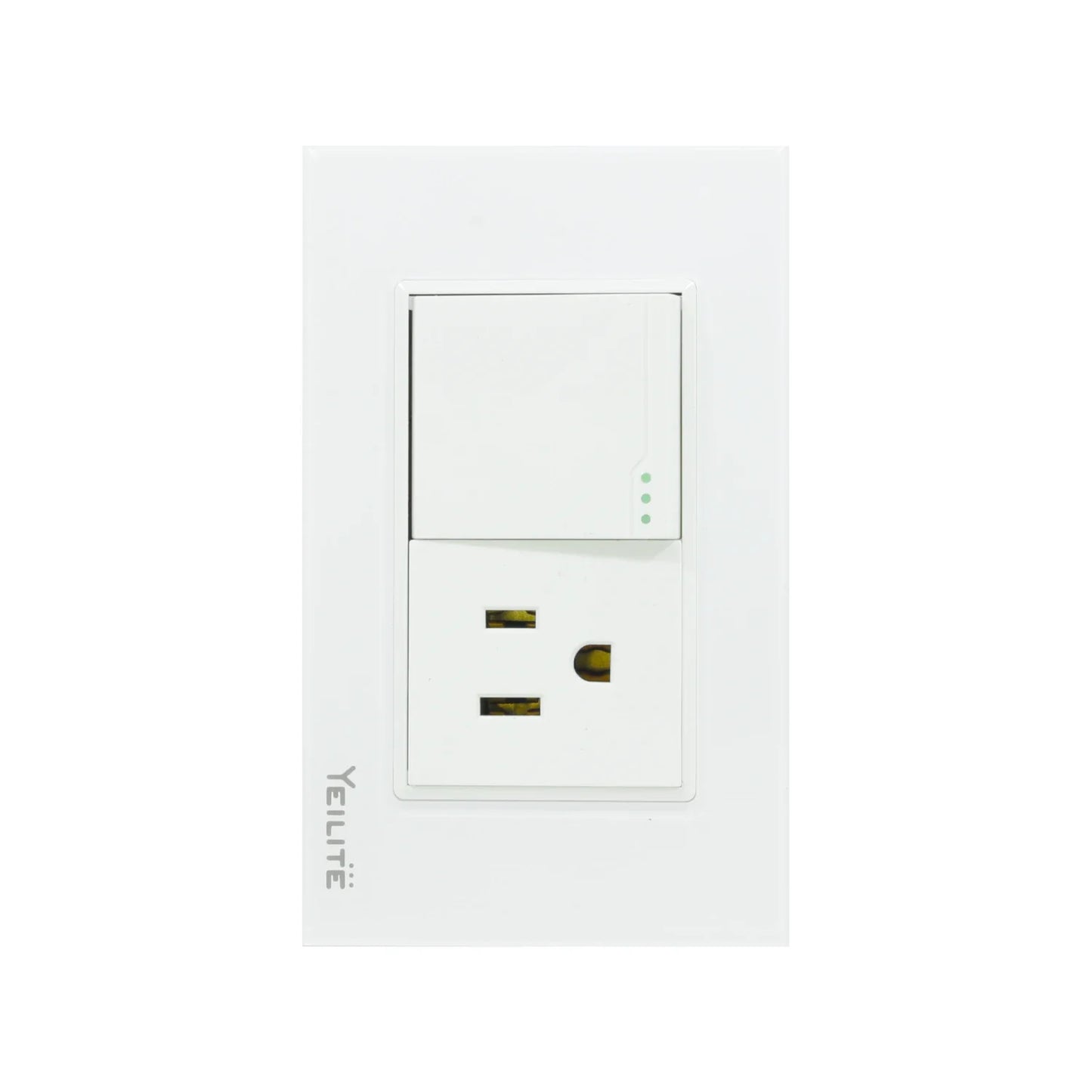 Placa 1 apagador escalera /1 contacto cristal Yeilite 921534 sicilia