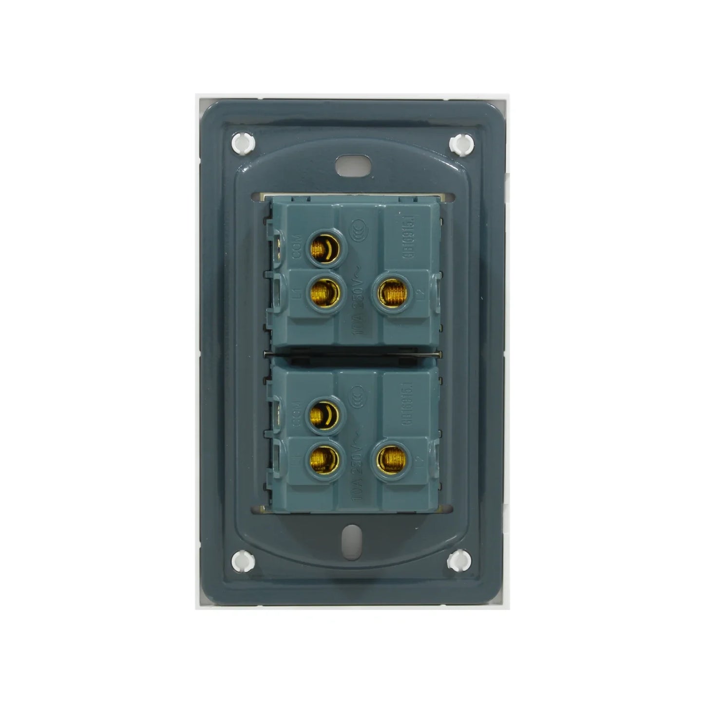 Placa 2 apagador escalera cristal Yeilite 921528 sicilia