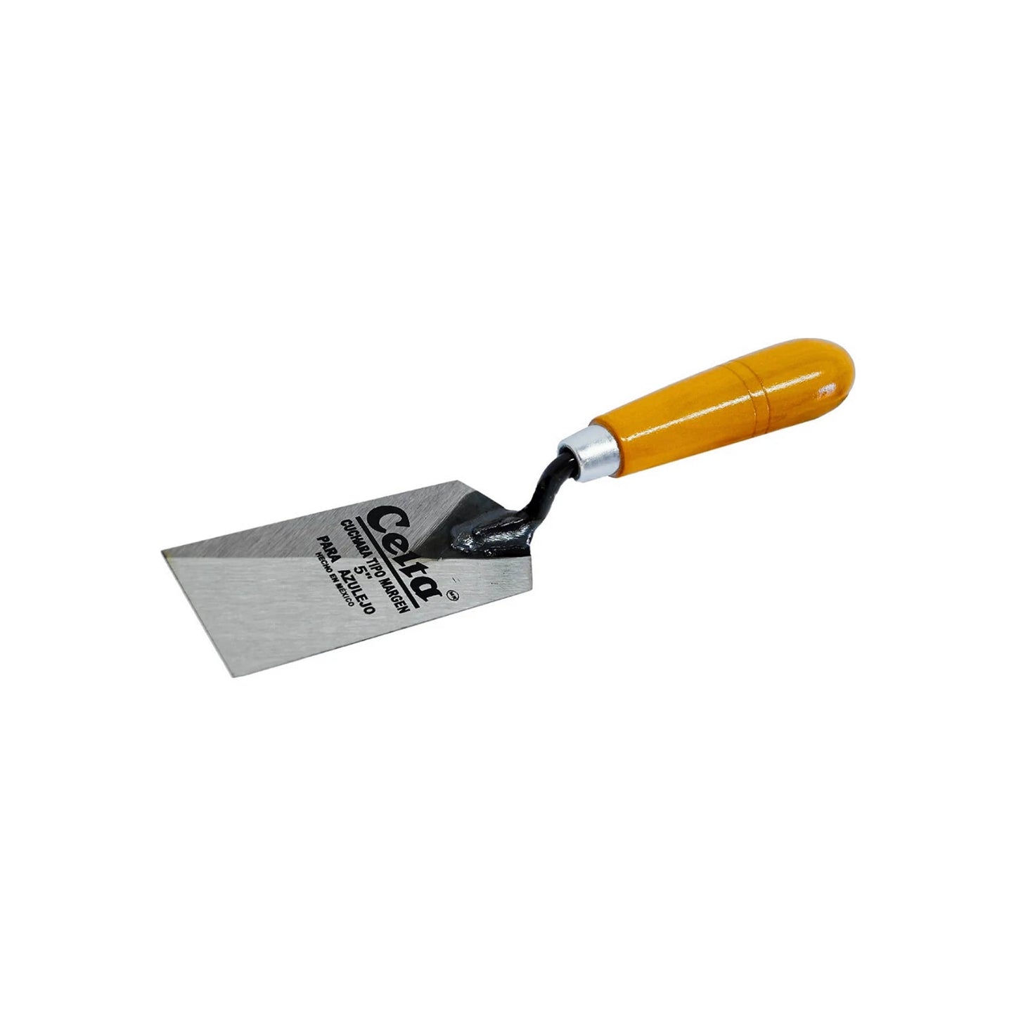 Cuchara azulejera Celta 5" con mango de madera para instalación de azulejos