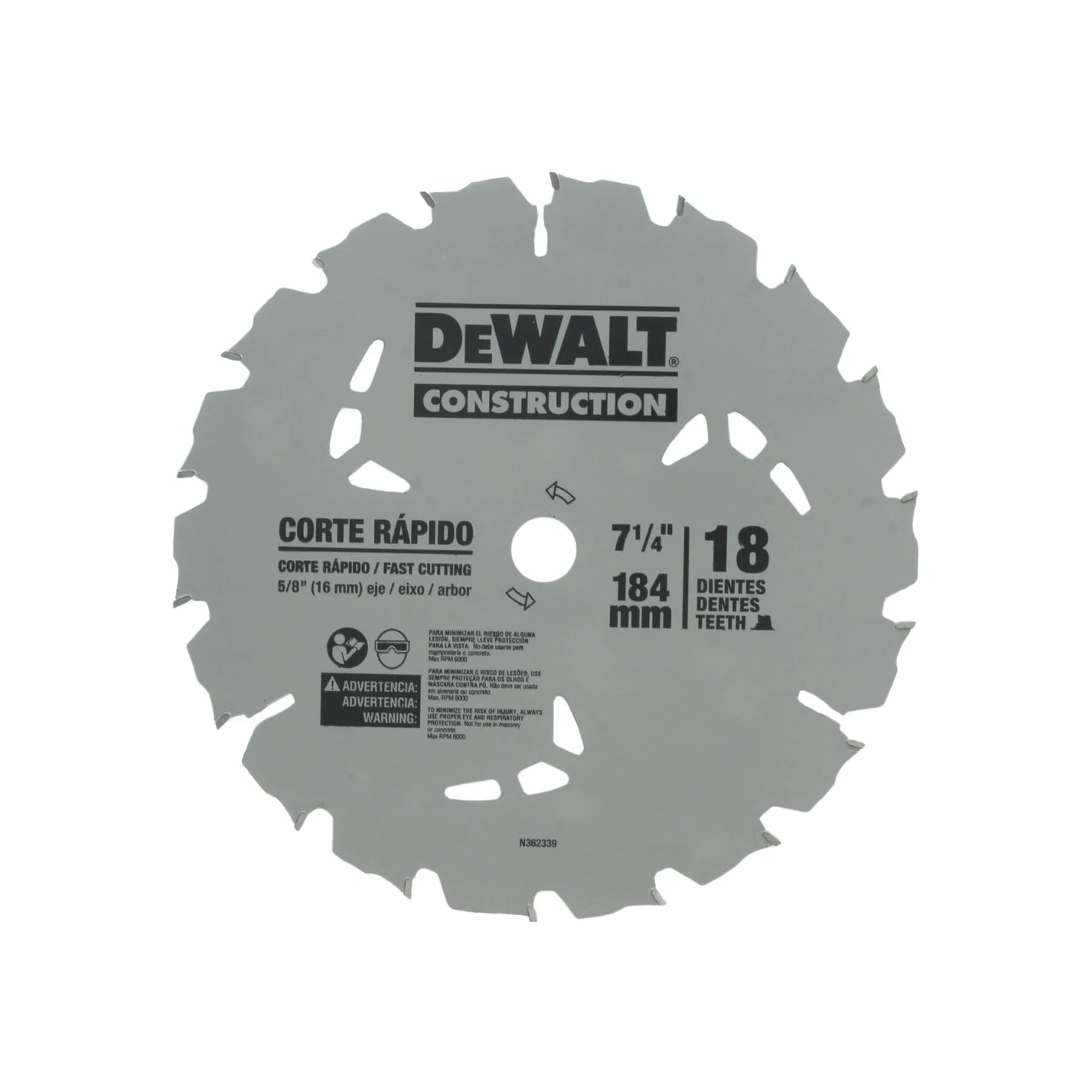 Sierra circular 7 1/4" de 1500 W Dewalt DWE5615