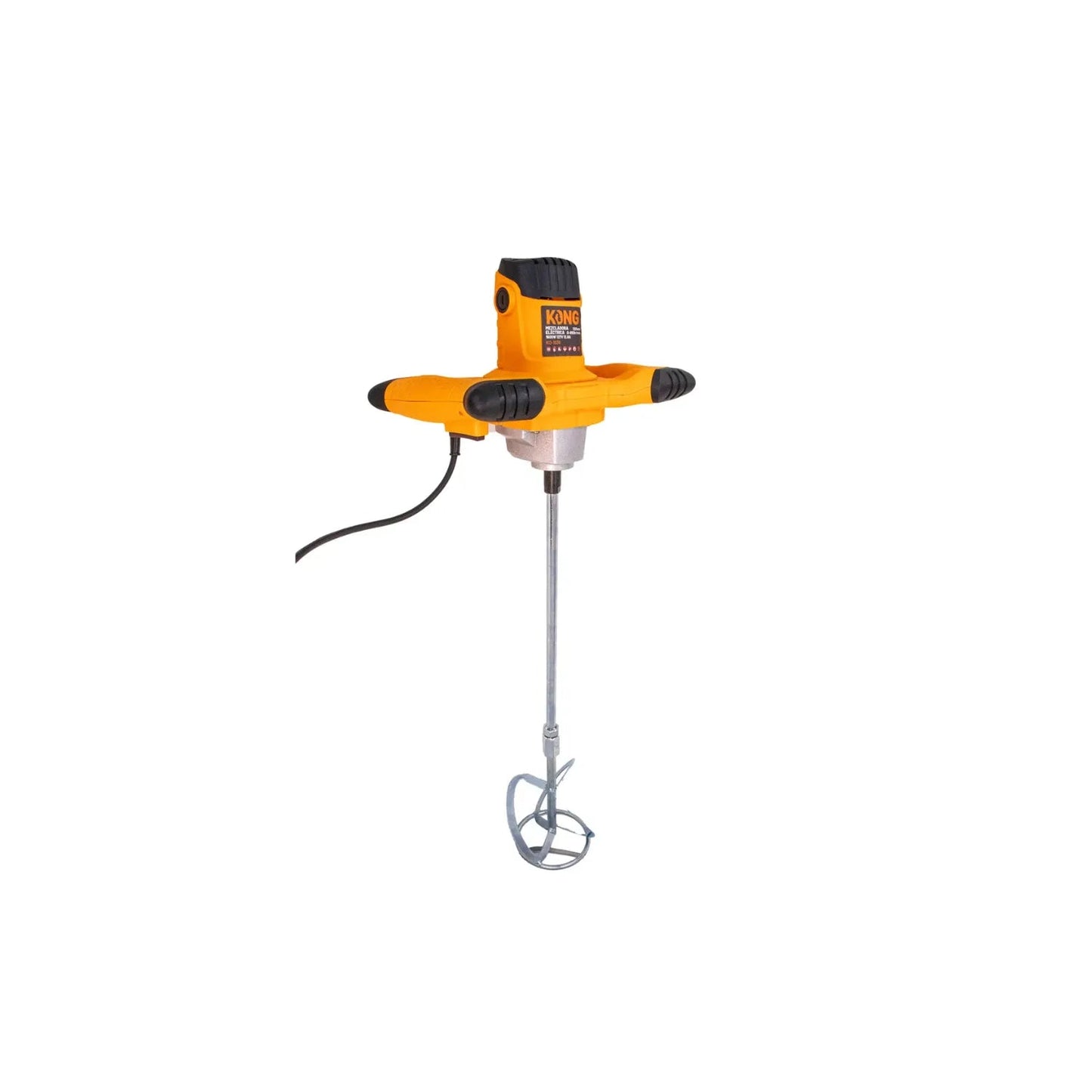 Mezcladora eléctrica Kong 1600W para pasta, pintura y mortero, color naranja.