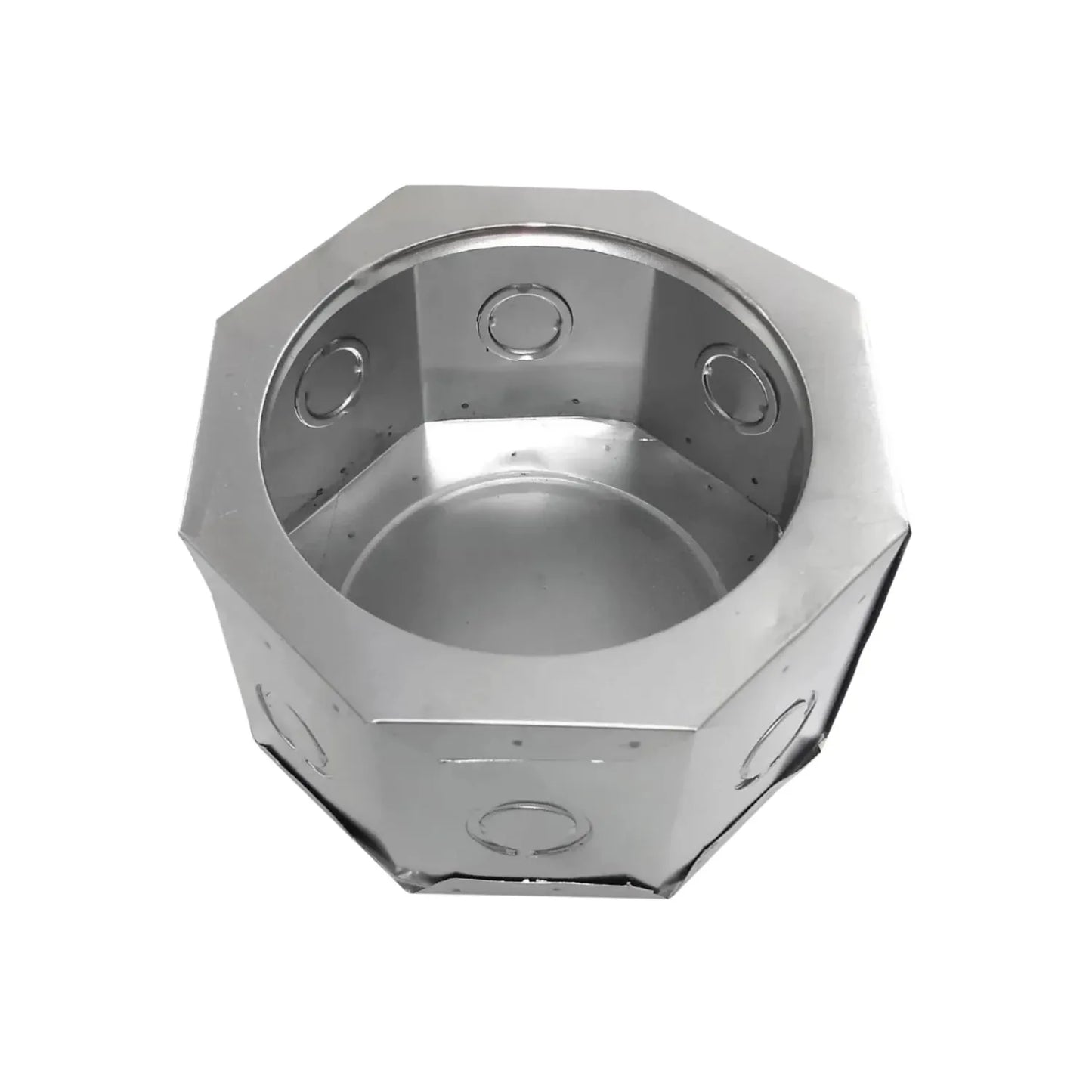 Bote integral octagonal de metal galvanizado para instalaciones eléctricas, caja de registro.