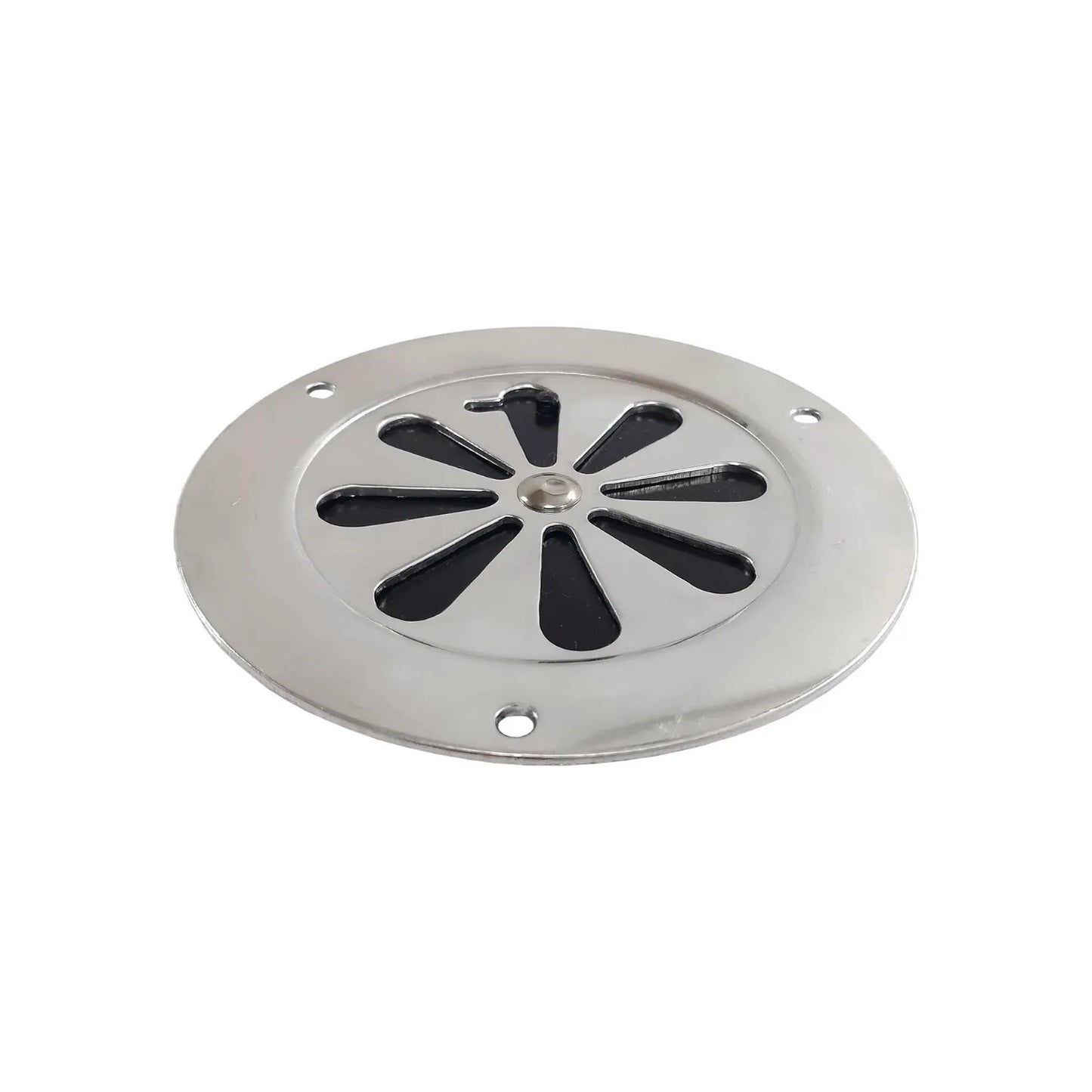 Rejilla para coladera de aluminio tipo flor negra Huajucar