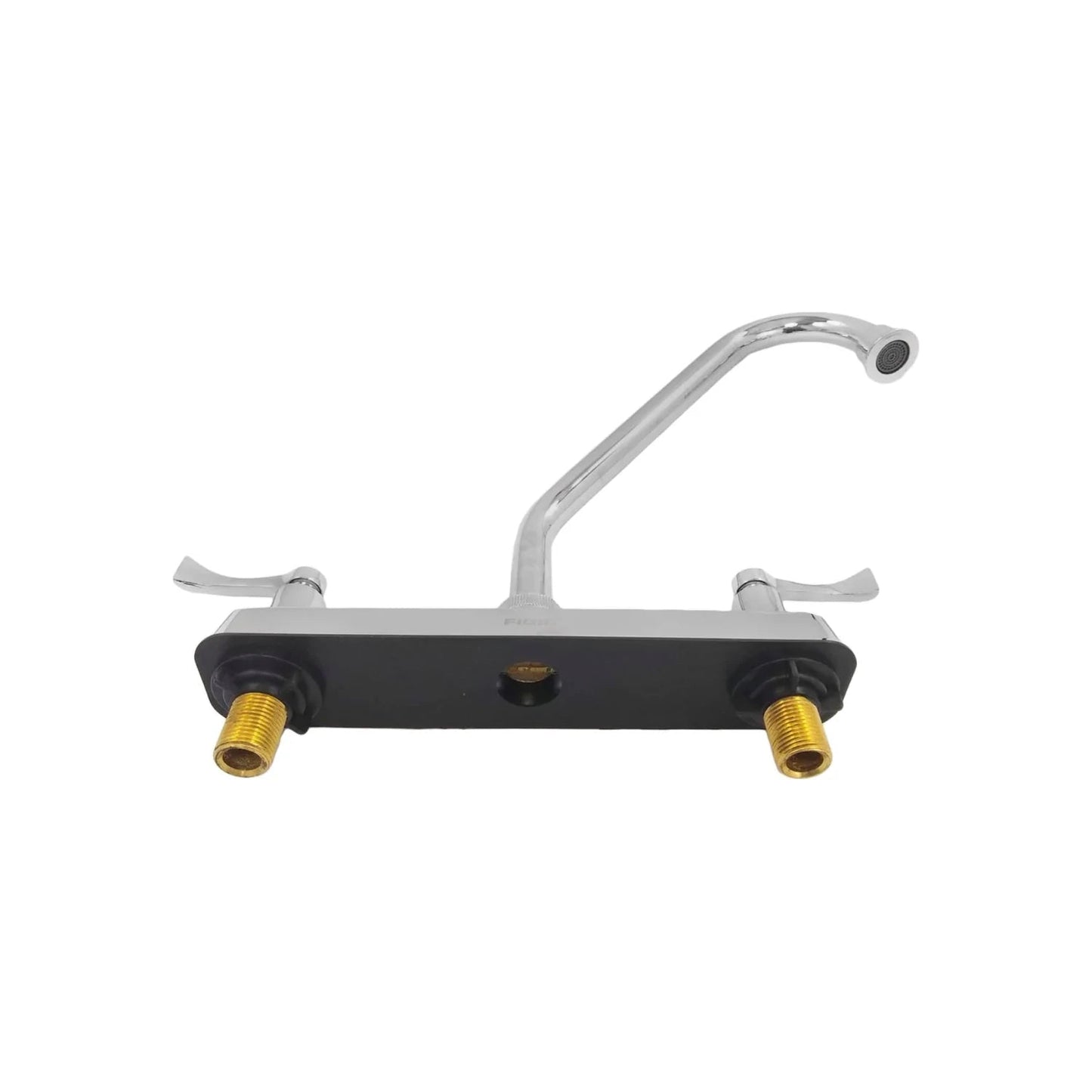 Mezcladora cromada para fregadero 8 pulgadas con dos manerales y conexiones de latón