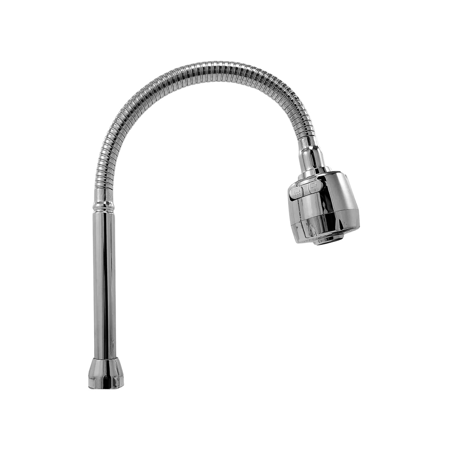 Cuello flexible para mezcladora de fregadero cromado, manguera corrugada con cabezal rociador