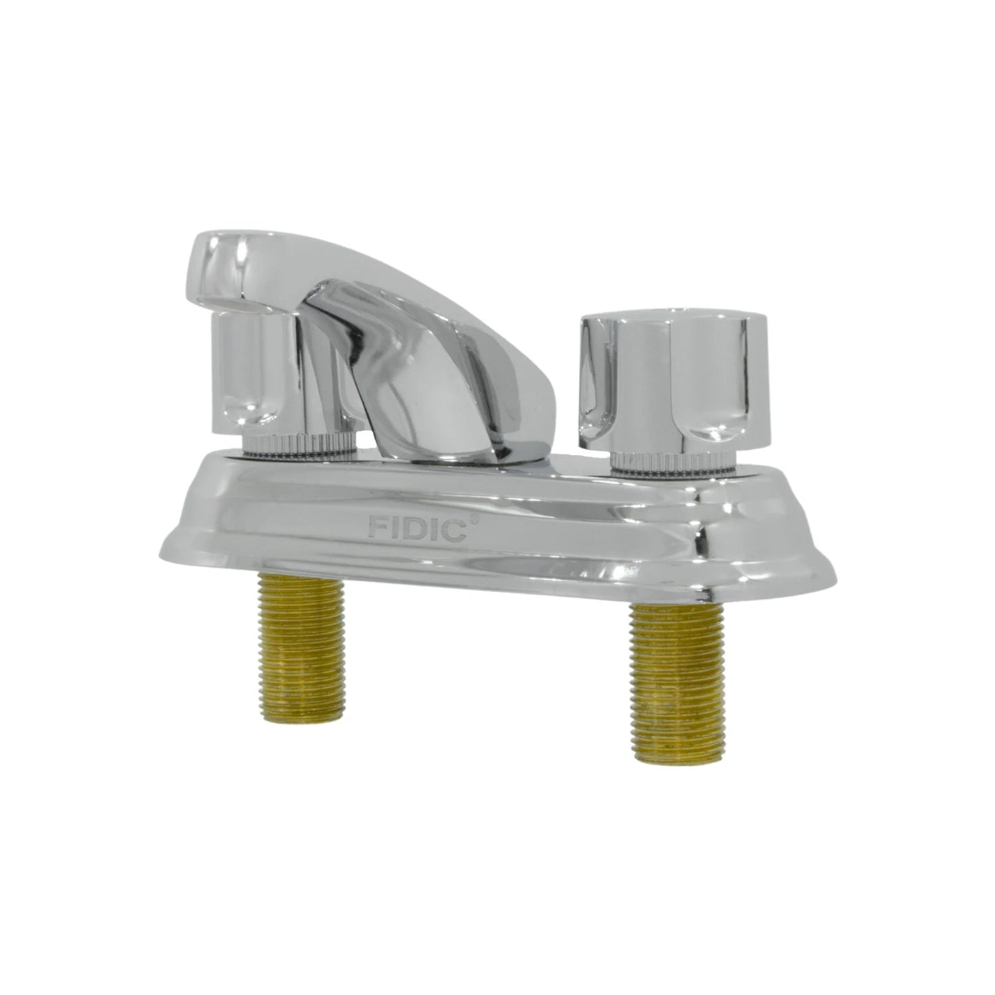 Mezcladora para lavabo Fidic cromada con dos manijas y base de 4 pulgadas