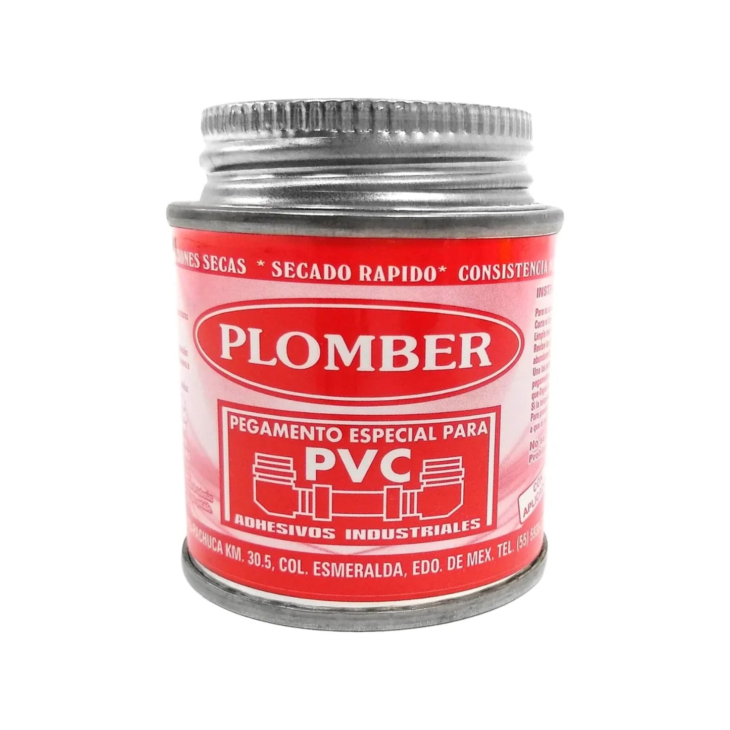 Plomber pegamento PVC rojo secado rápido para unir tuberías y conexiones, adhesivo industrial