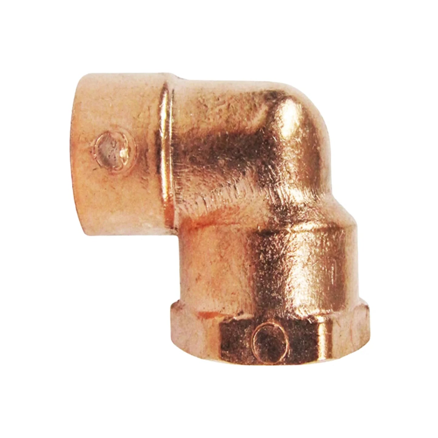 Codo cobre 1/2" (13 mm)x90° rosca interior (hembra) Aleamex AA-208H13