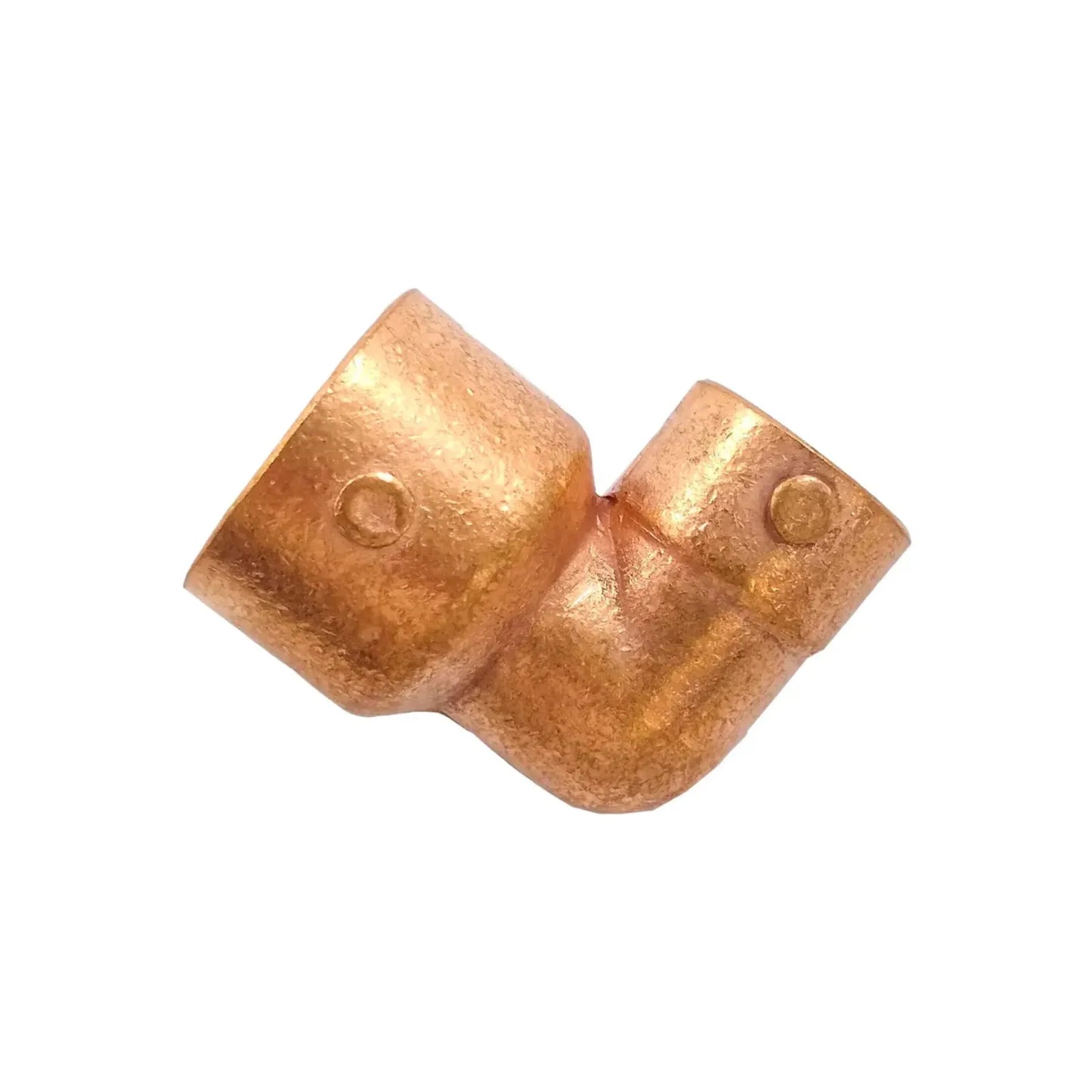 Codo de cobre de 90 grados para tubería soldable, conexión de fontanería resistente a la corrosión acabado metálico