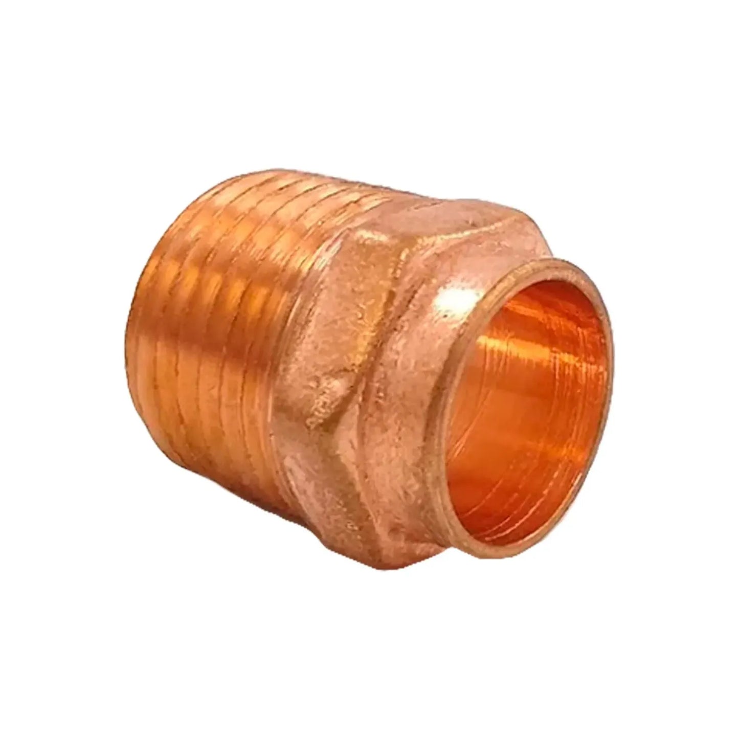 Adaptador macho de cobre para soldar con rosca NPT para tubería hidráulica y gas de alta resistencia