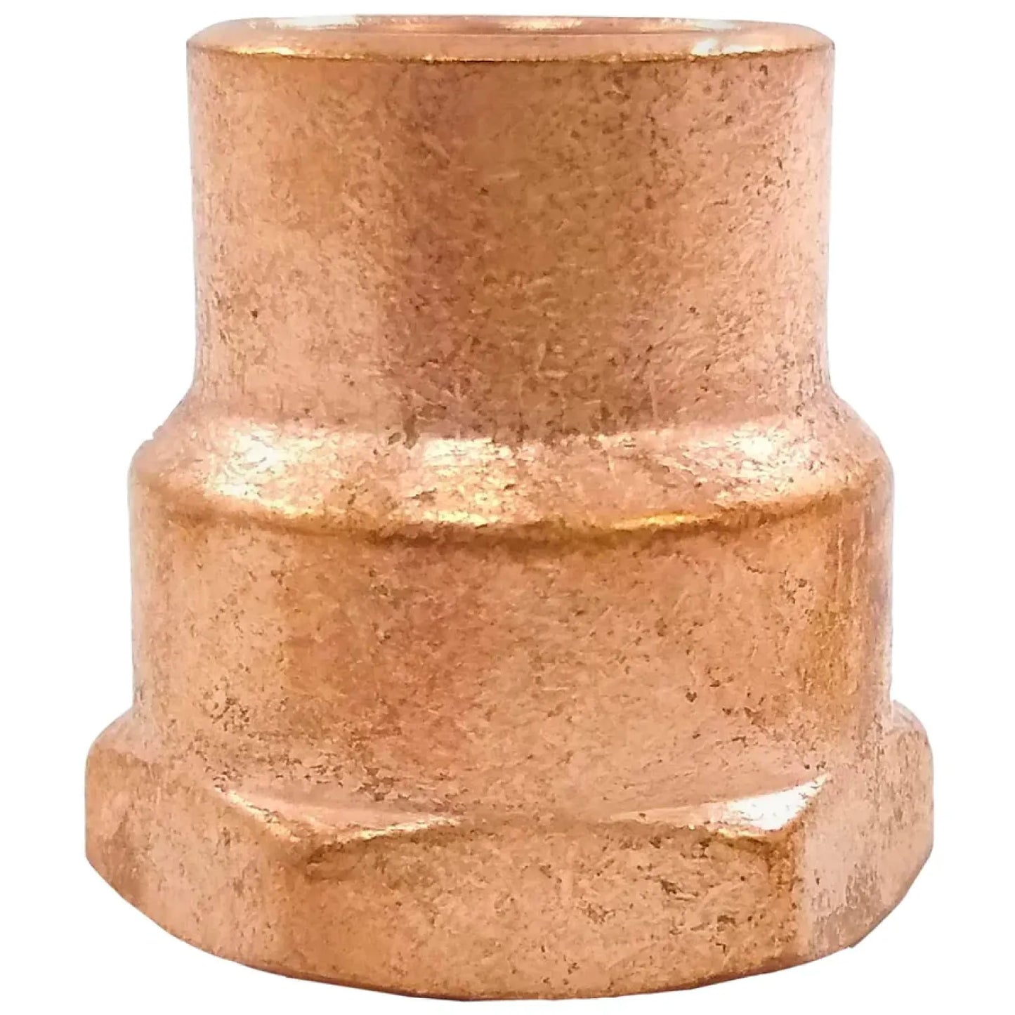 Acople reductor de cobre para soldar, conexión de tuberías de fontanería con diámetros diferentes, acabado rústico