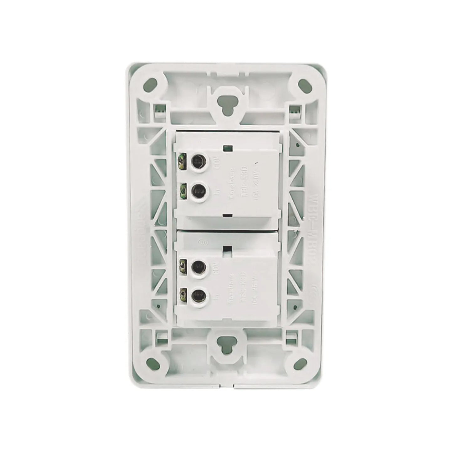 Placa 2 apagadores blanca Genlit GL-PK2AB
