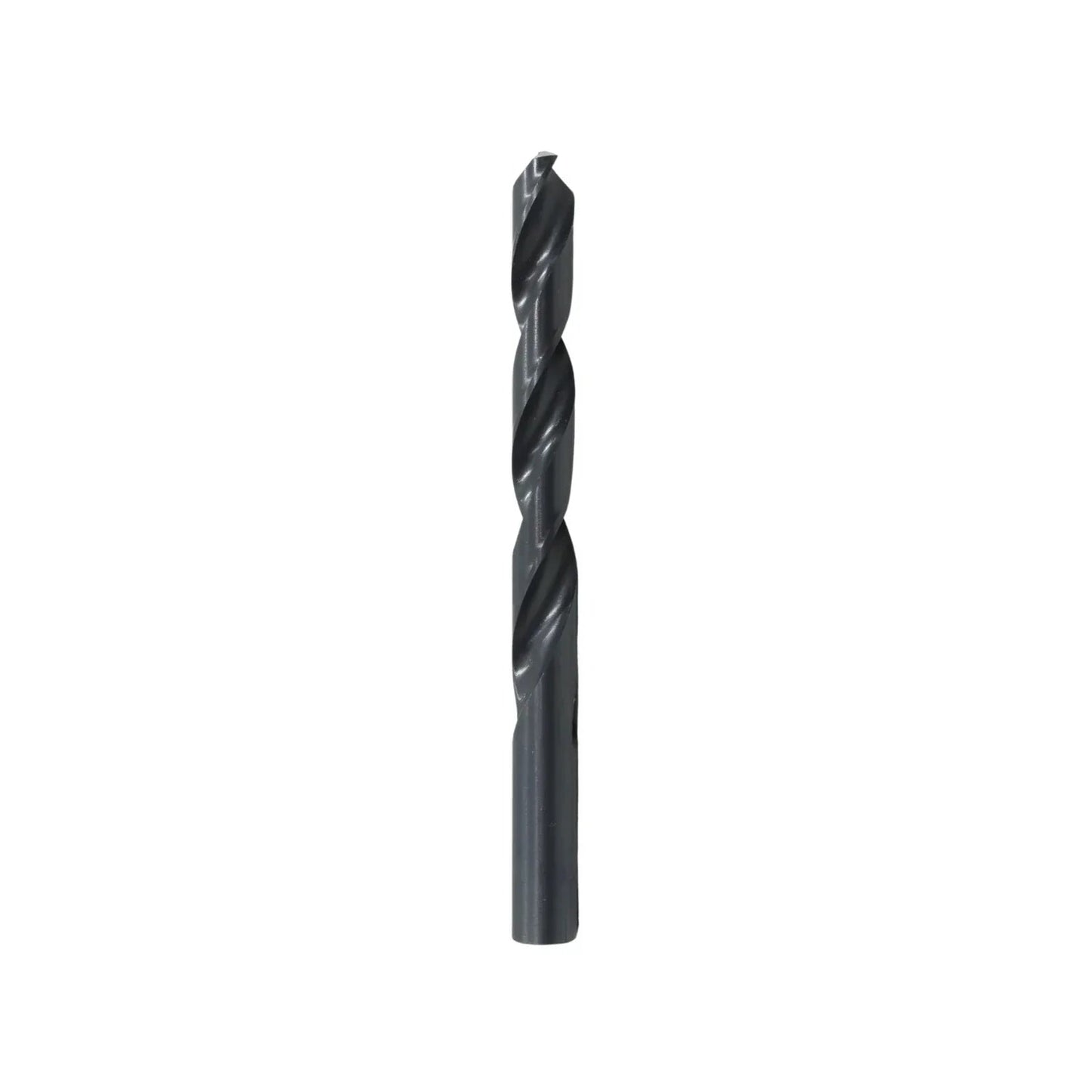 Broca helicoidal de alta velocidad HSS para taladro, punta 135 grados, color gris oscuro para metal y madera.