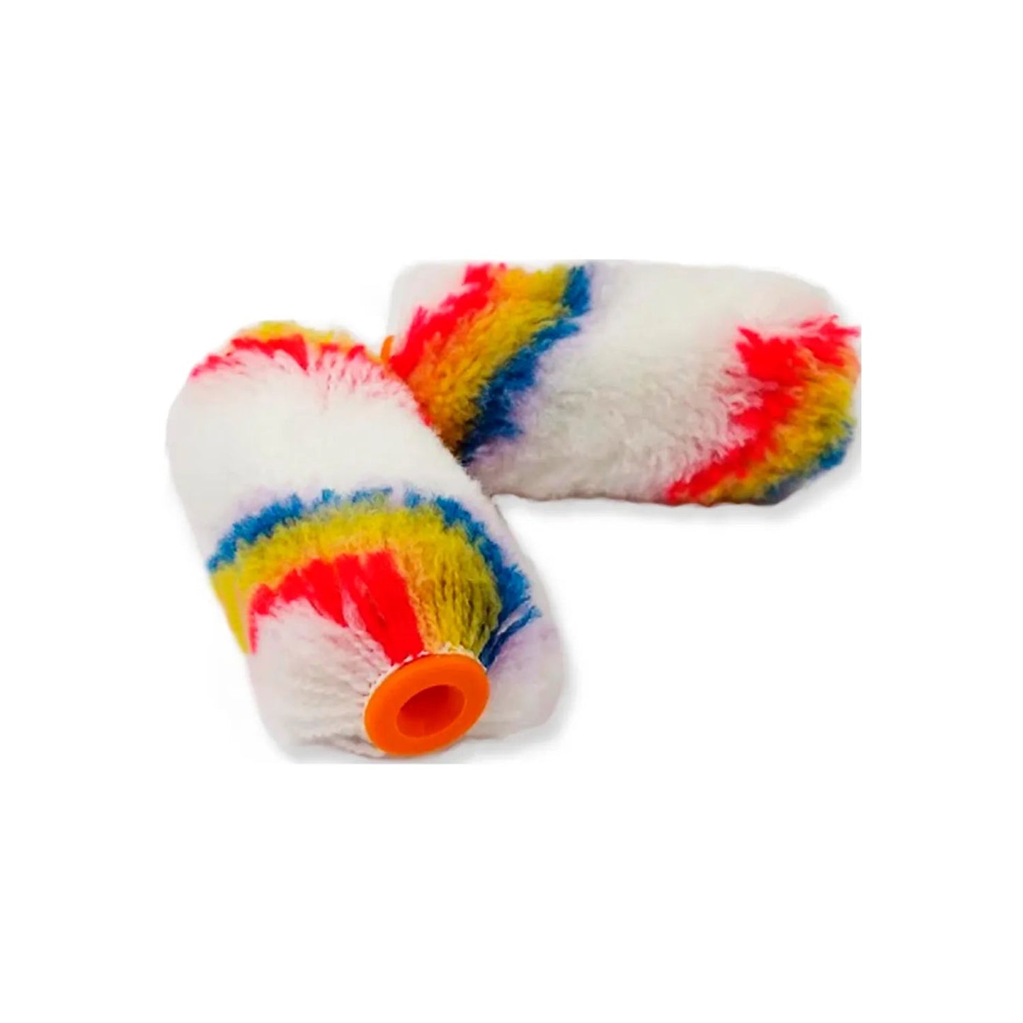 Par de repuestos mini rodillo acrílico 2 pulgadas multicolor para pintura, acabado liso