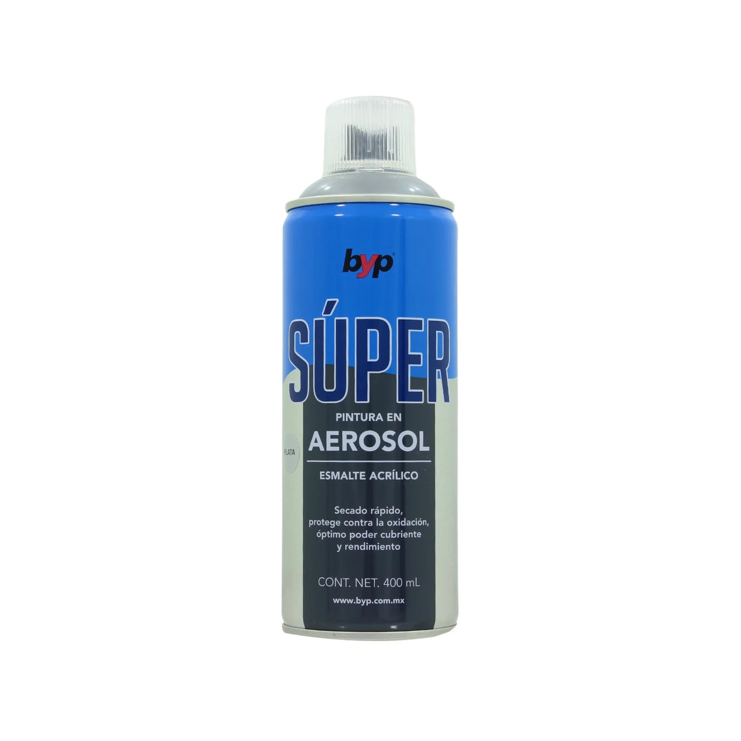 Pintura plata acrílico 400 ml Byp APLS00