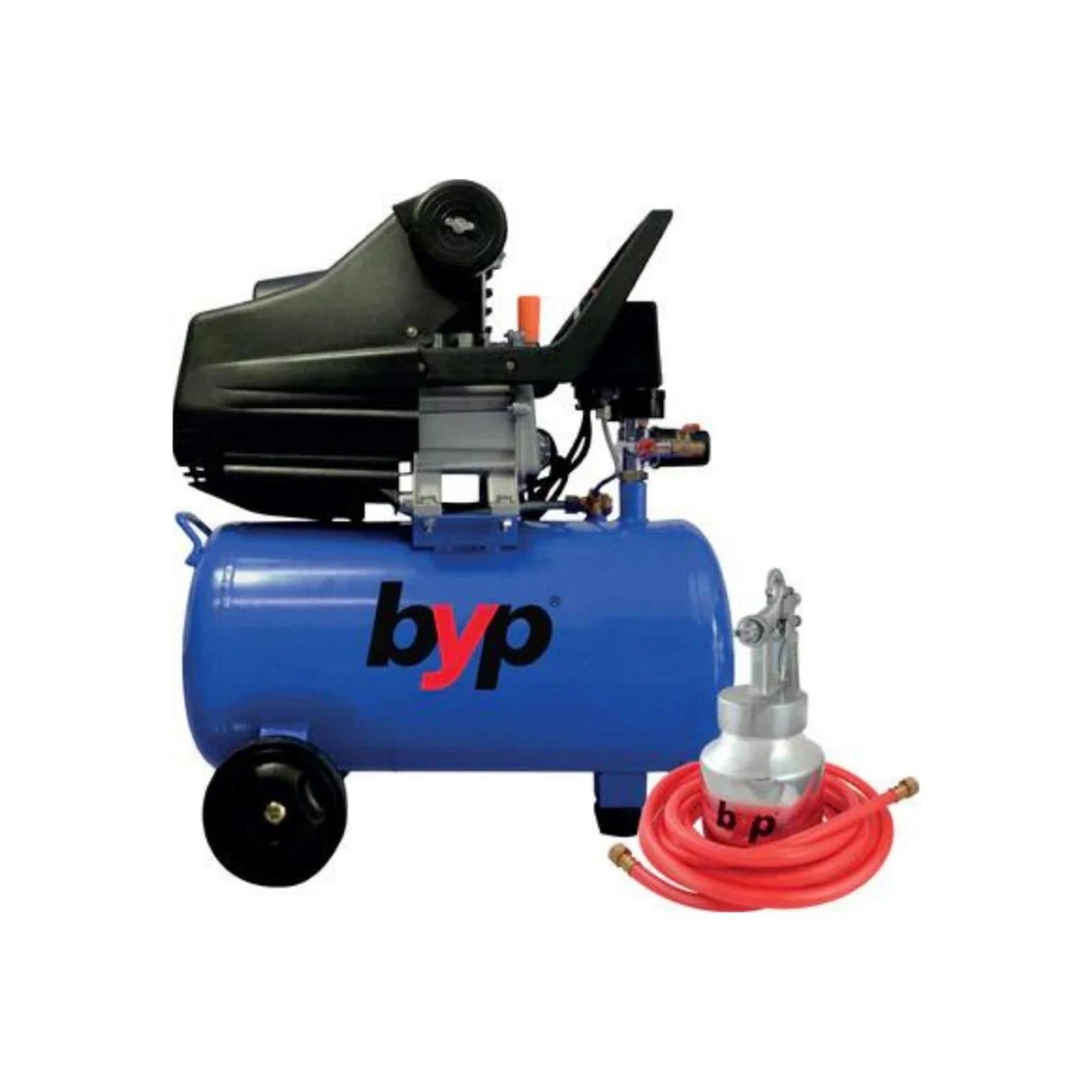 Compresora 2 HP 24 litros con accesorios Byp KCOM24S